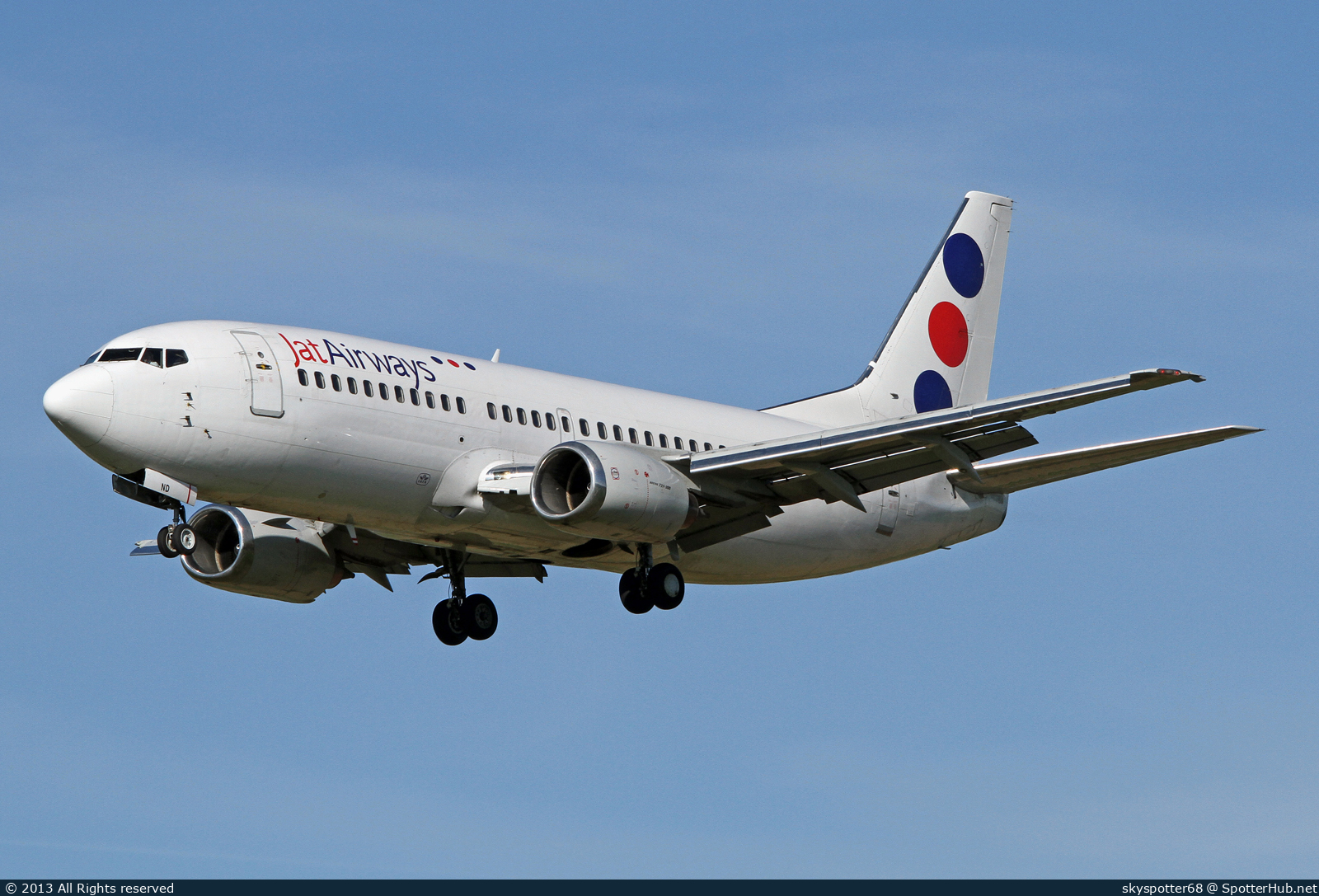 Photo of YU-AND - Boeing 737-3H9 operated by Jat Airways