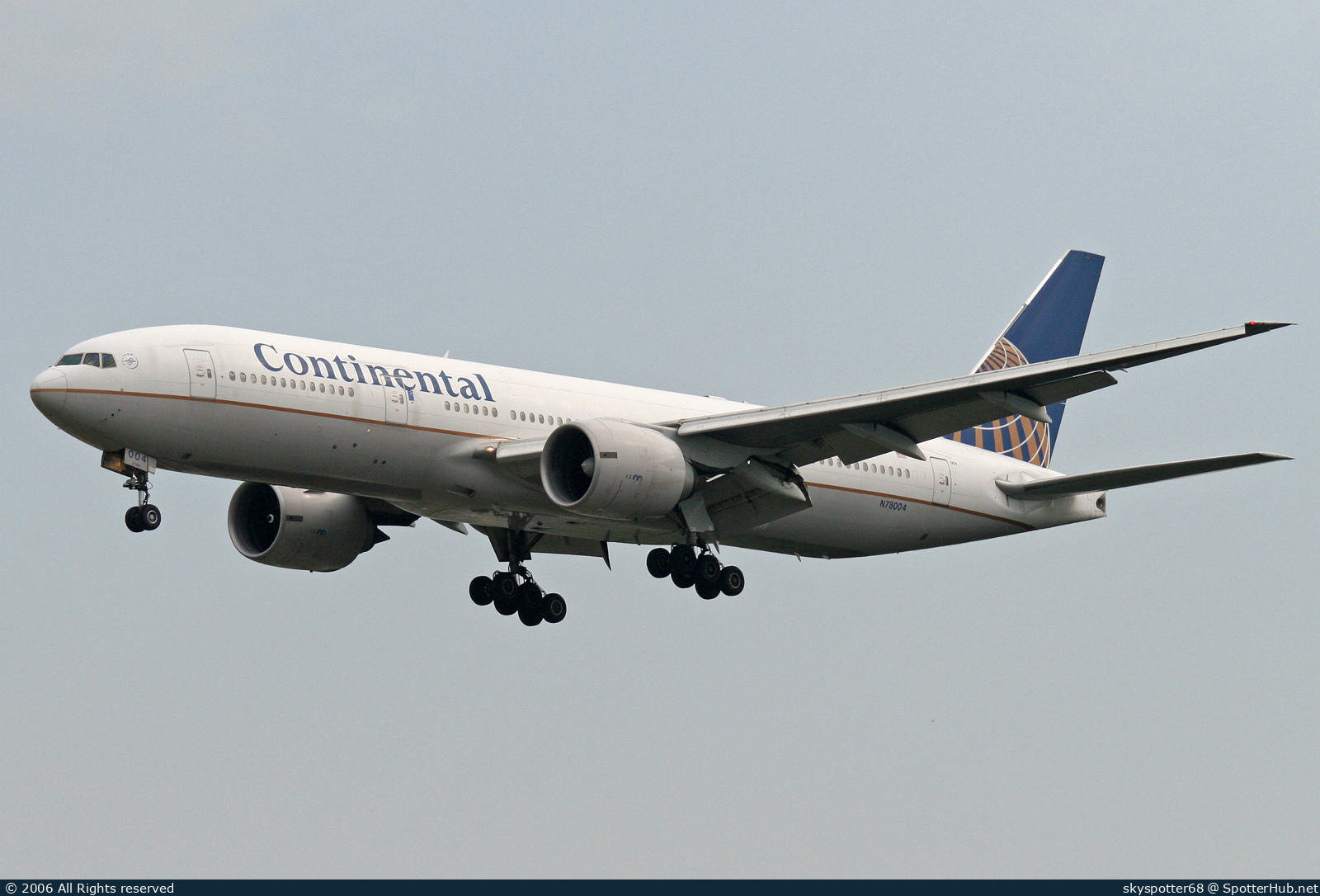 Photo of N78004 - Boeing 777-224(ER) operated by Continental Airlines