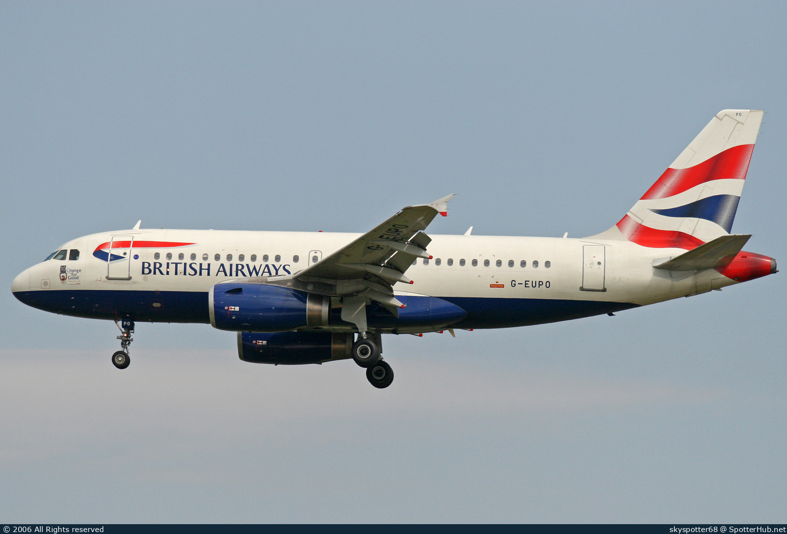 Photo of G-EUPO - Airbus A319-131 operated by British Airways