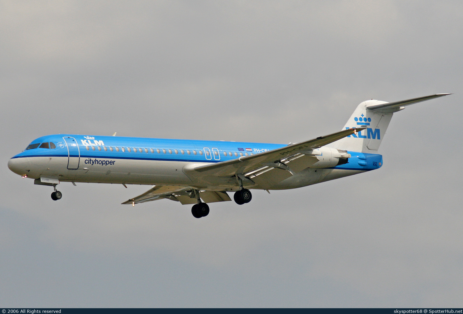 Photo of PH-OFJ - Fokker 100 operated by KLM Cityhopper