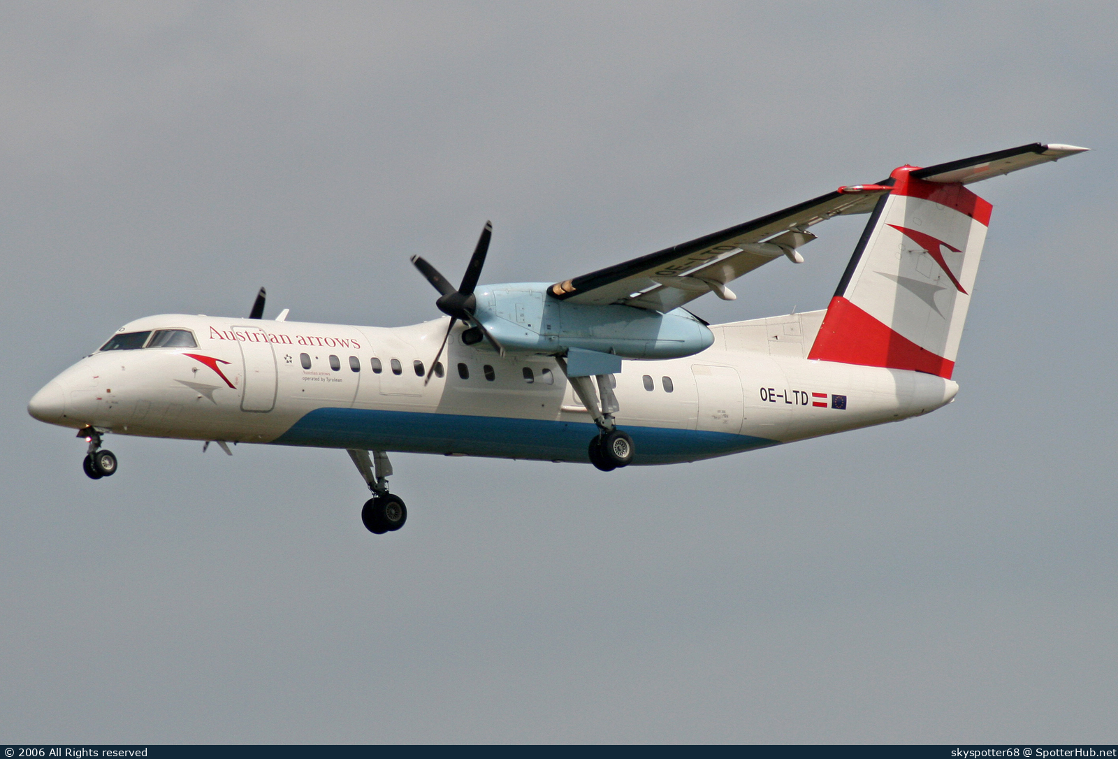 Photo of OE-LTD - Bombardier DHC-8-314 Dash 8 300 operated by Austrian Arrows (opb Tyrolean Airways)