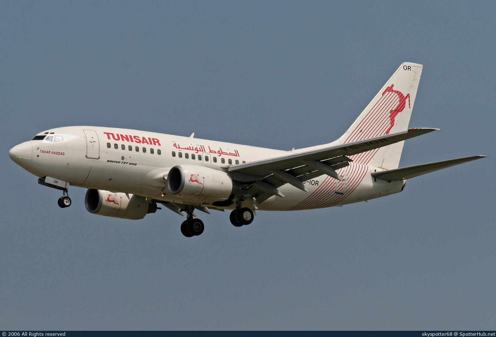 Photo of TS-IOR - Boeing 737-6H3 operated by Tunisair