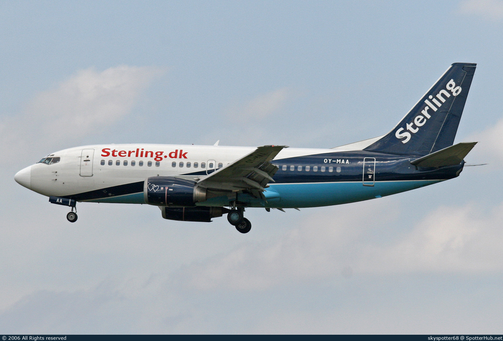 Photo of OY-MAA - Boeing 737-5L9 operated by Sterling Airlines