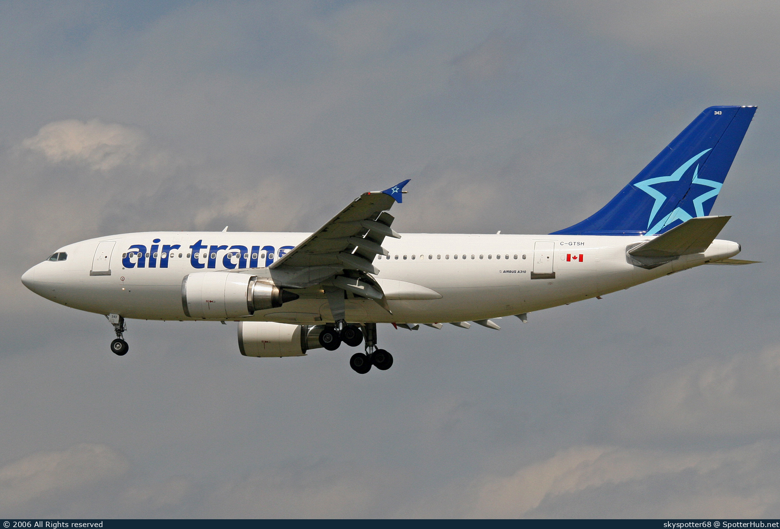 Photo of C-GTSH - Airbus A310-308 operated by Air Transat