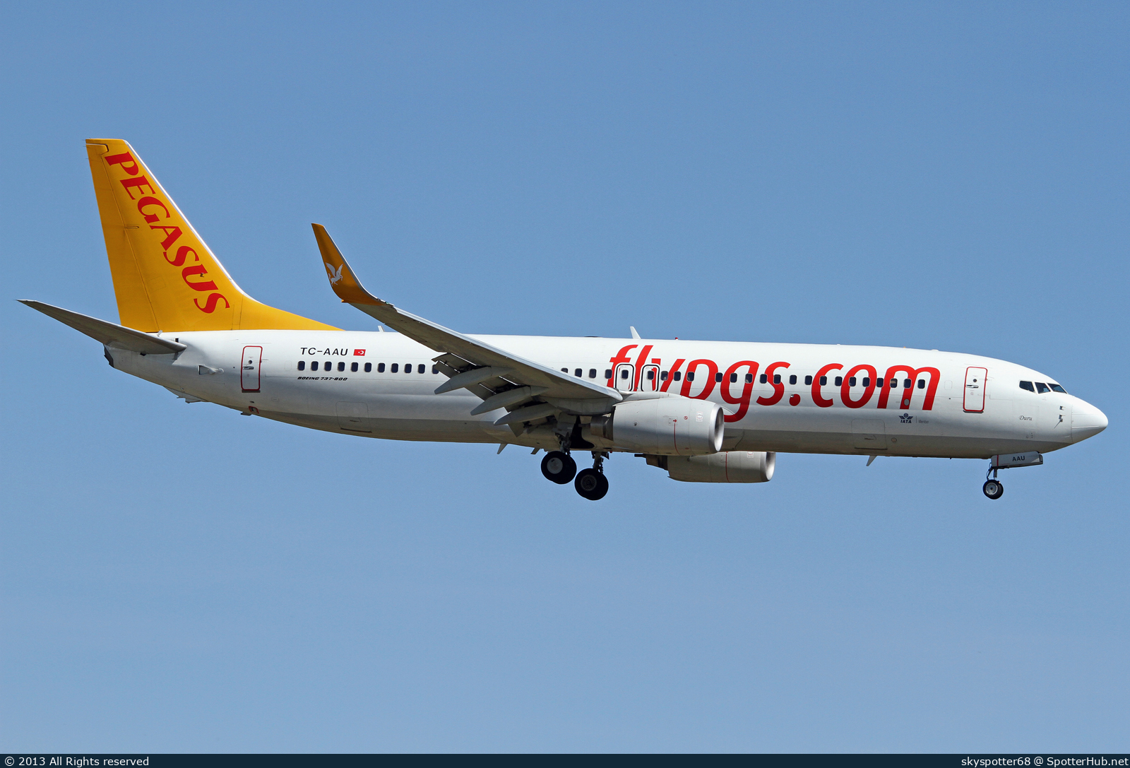 Photo of TC-AAU - Boeing 737-82R operated by Pegasus Airlines