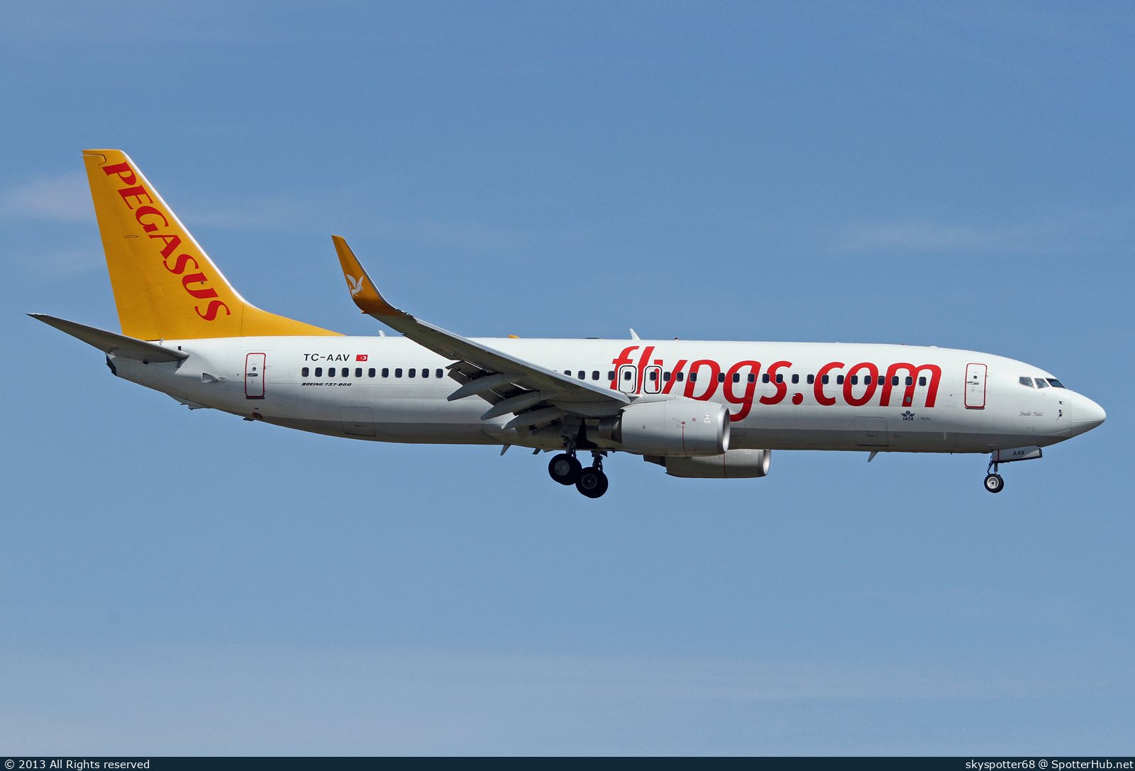 Photo of TC-AAV - Boeing 737-82R operated by Pegasus Airlines