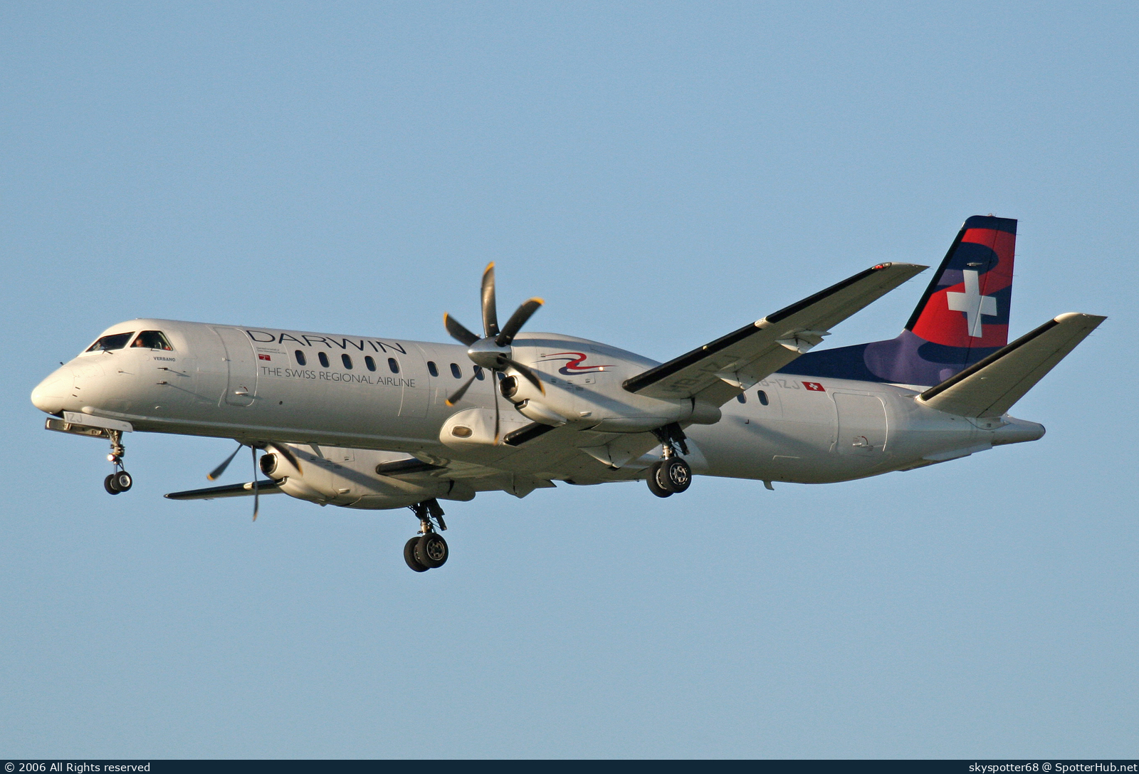 Photo of HB-IZJ - Saab 2000 operated by Darwin Airline
