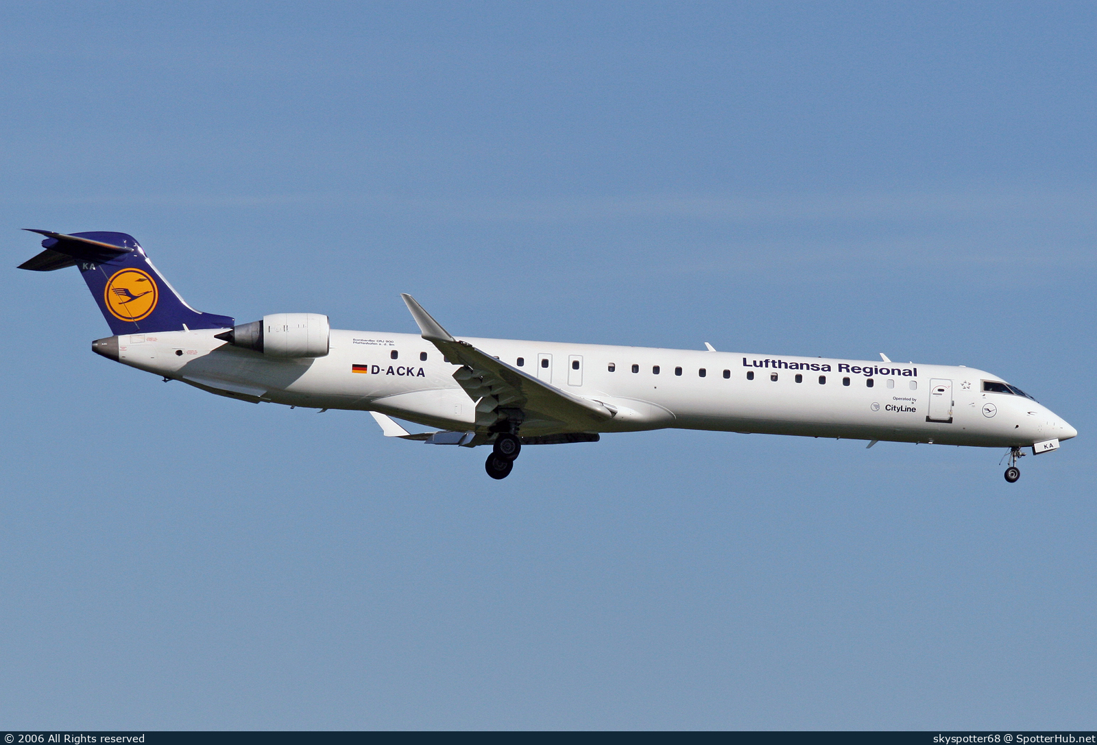 Photo of D-ACKA - Bombardier CRJ-900LR operated by Lufthansa CityLine