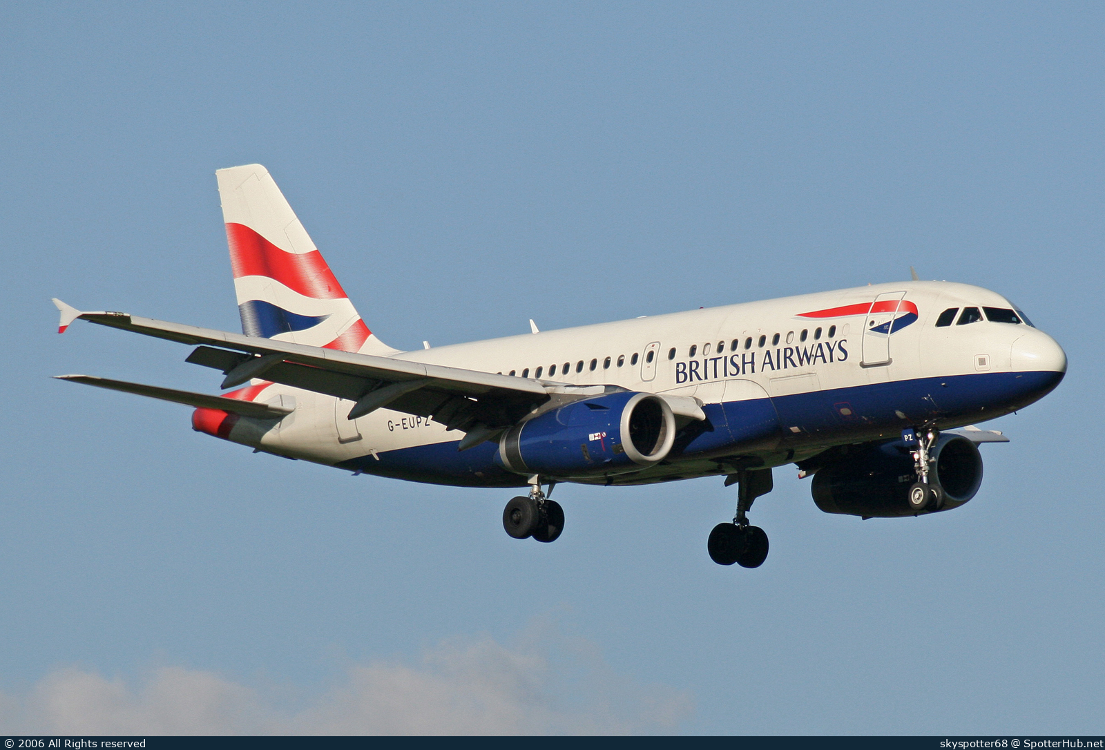 Photo of G-EUPZ - Airbus A319-131 operated by British Airways