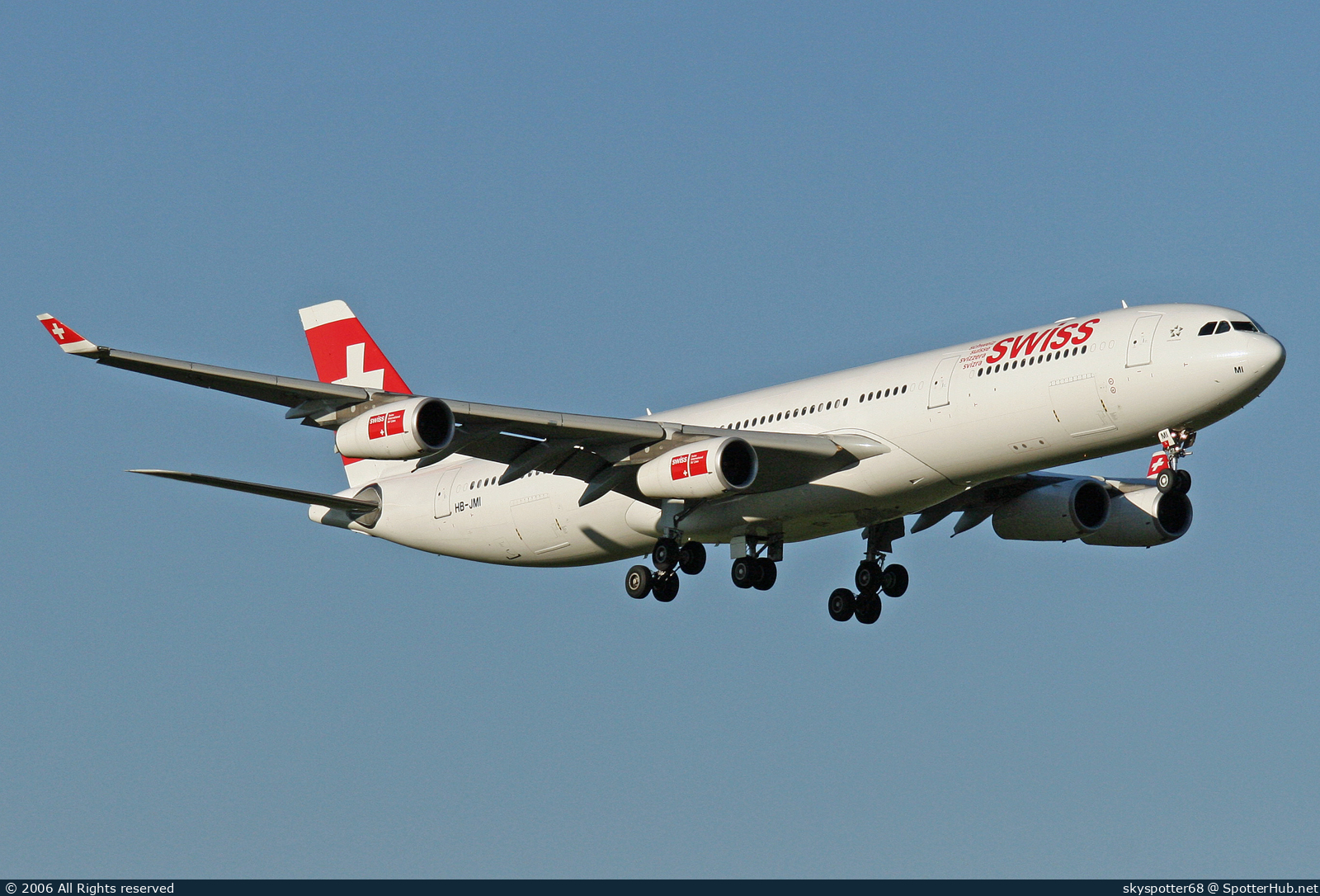 Photo of HB-JMI - Airbus A340-313 operated by Swiss International Air Lines