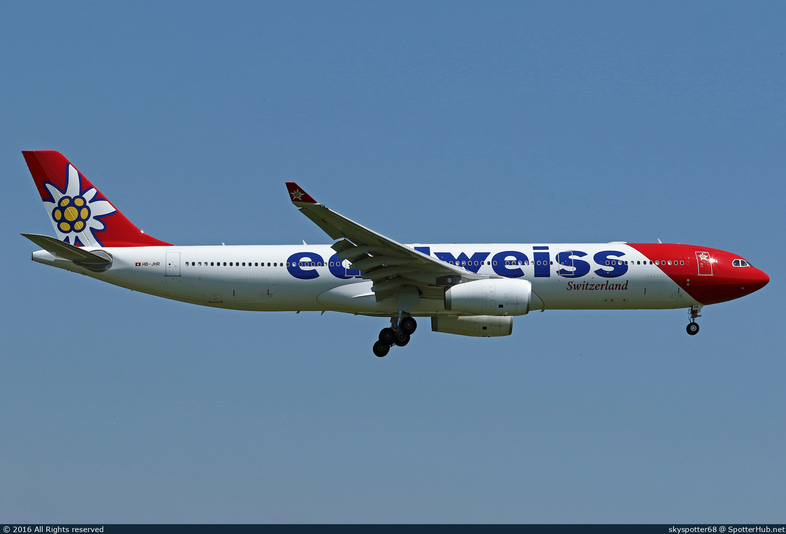 Photo of HB-JHR - Airbus A330-343 operated by Edelweiss Air