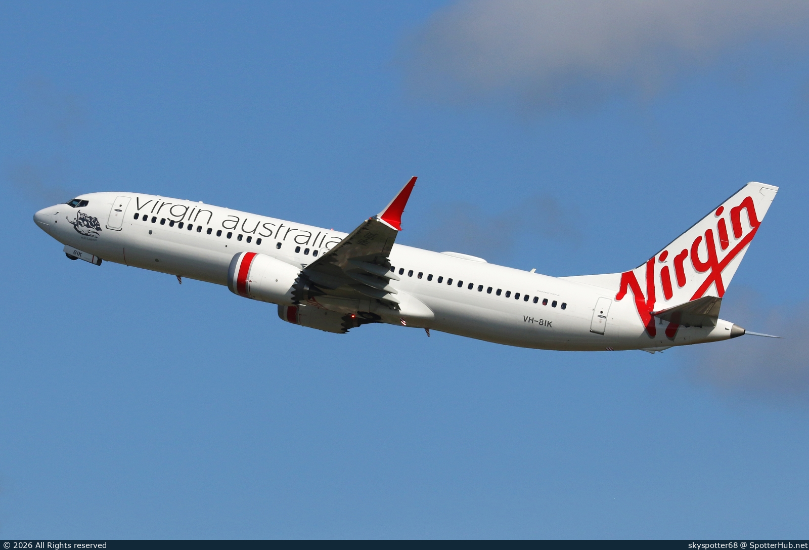 Photo of VH-8IK - Boeing 737 MAX 8 operated by Virgin Australia Airlines