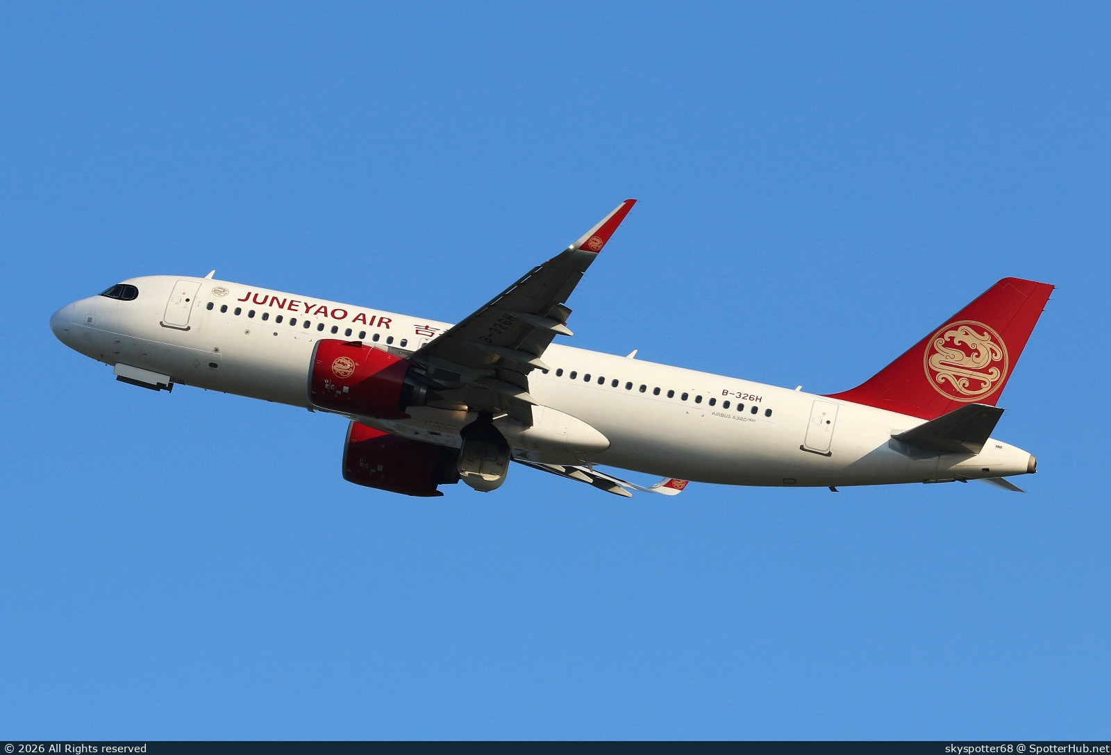 Photo of B-326H - Airbus A320-271N operated by Juneyao Air