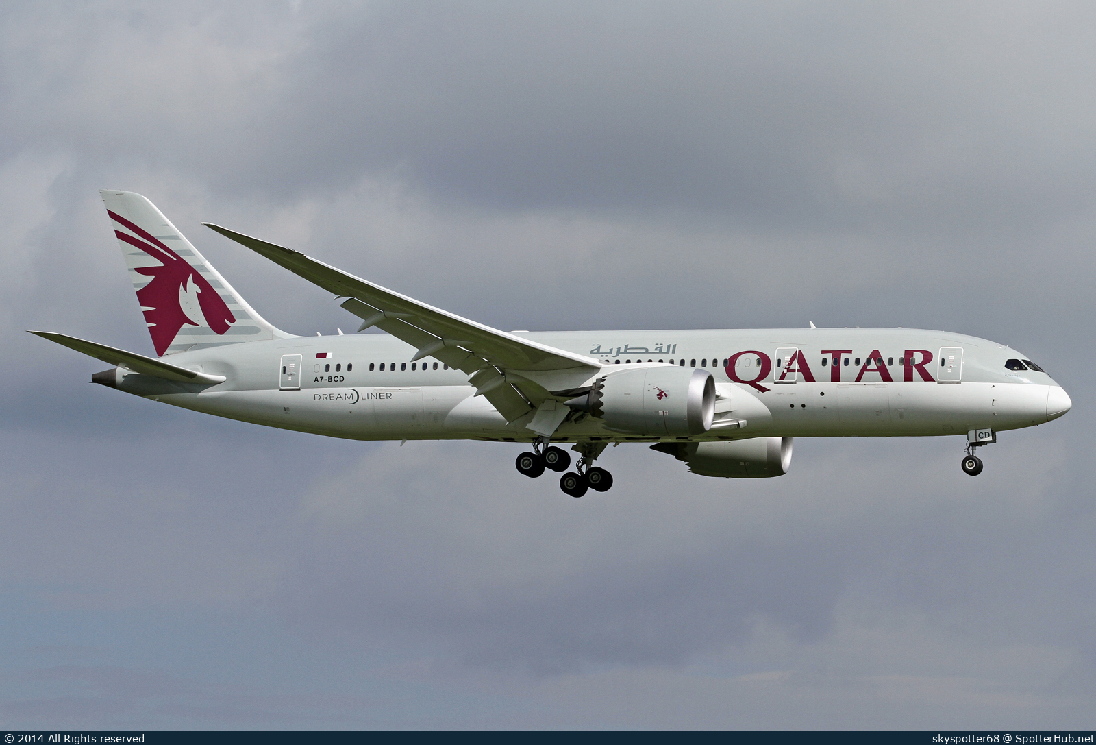 Photo of A7-BCD - Boeing 787-8 Dreamliner operated by Qatar Airways