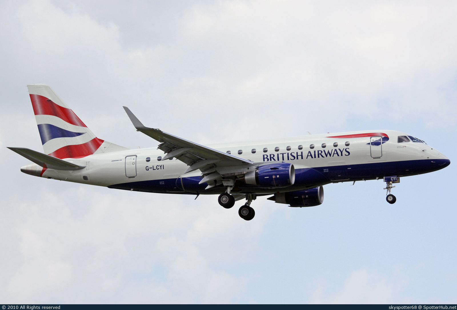 Photo of G-LCYI - Embraer ERJ-170STD operated by BA CityFlyer