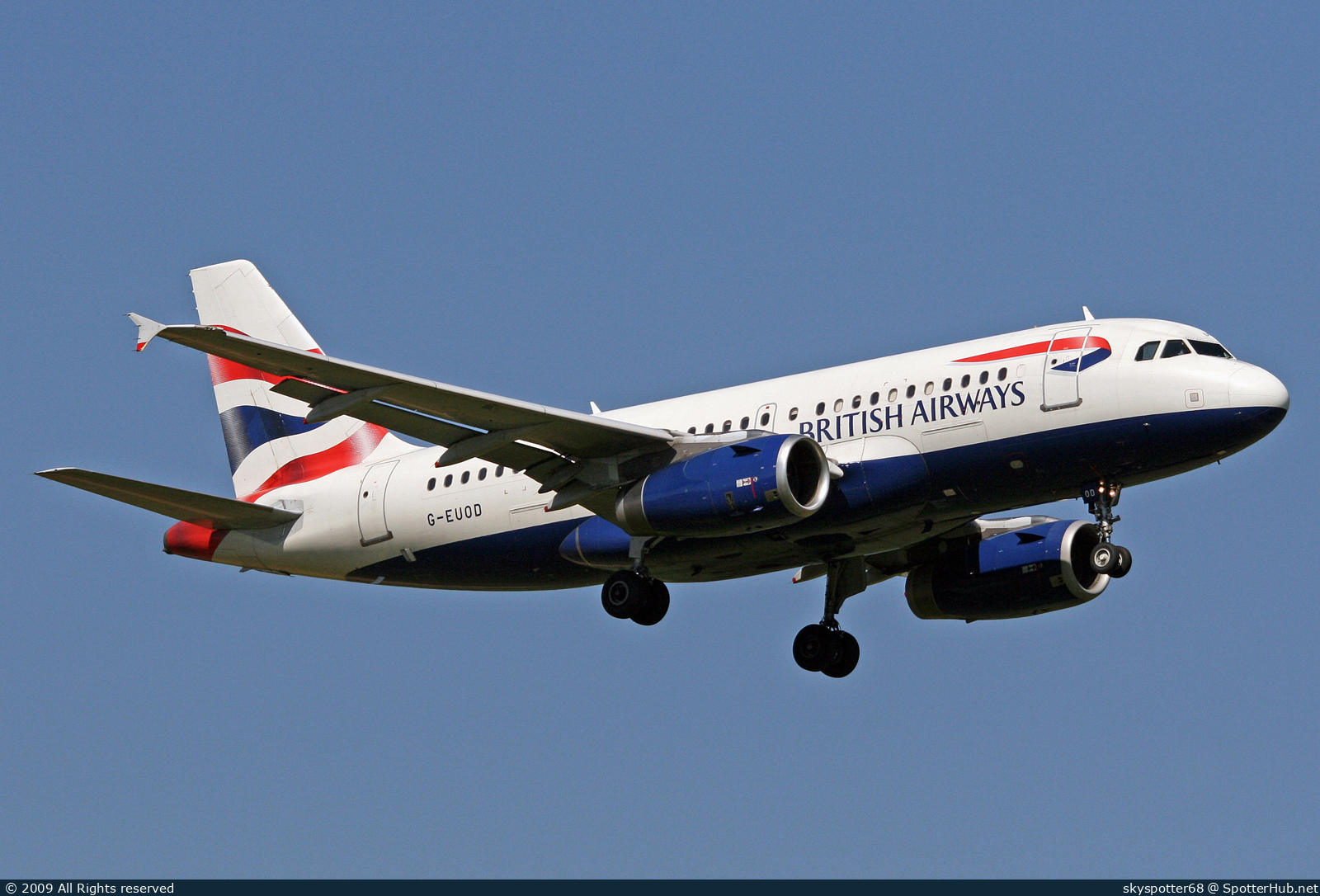 Photo of G-EUOD - Airbus A319-131 operated by British Airways