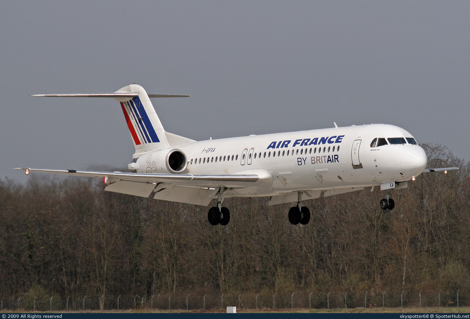 Photo of F-GPXA - Fokker 100 operated by Air France (opb Brit Air)