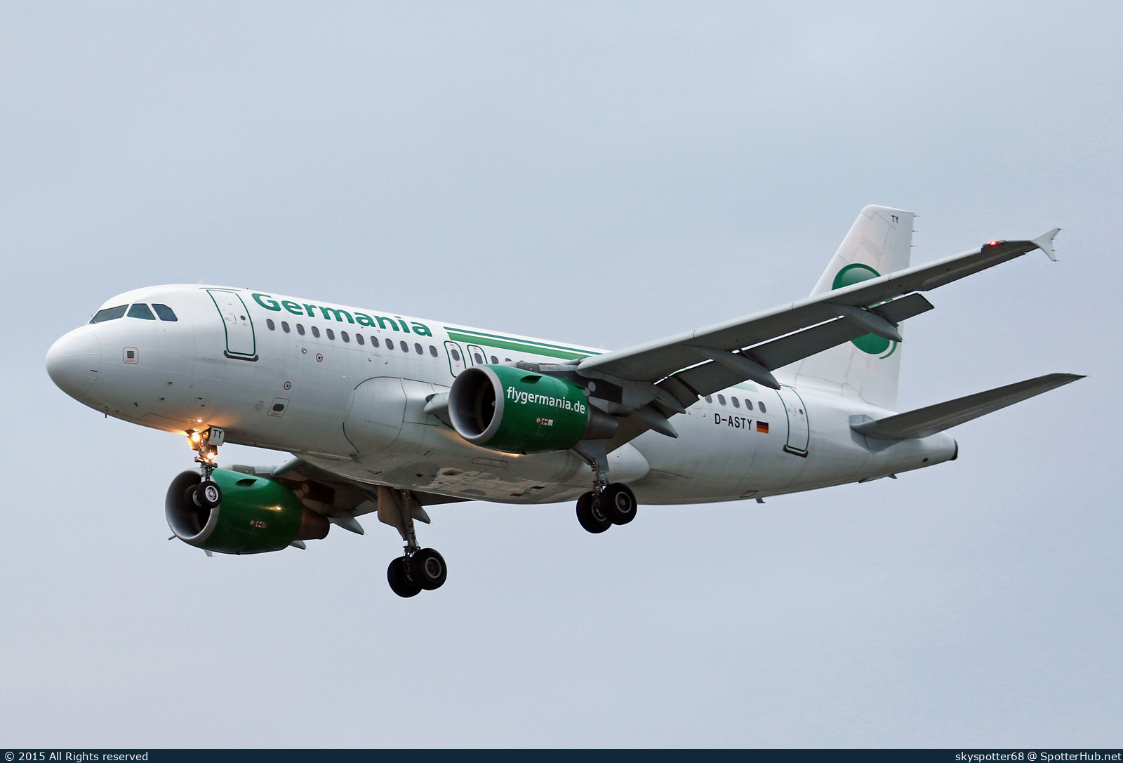 Photo of D-ASTY - Airbus A319-112 operated by Germania