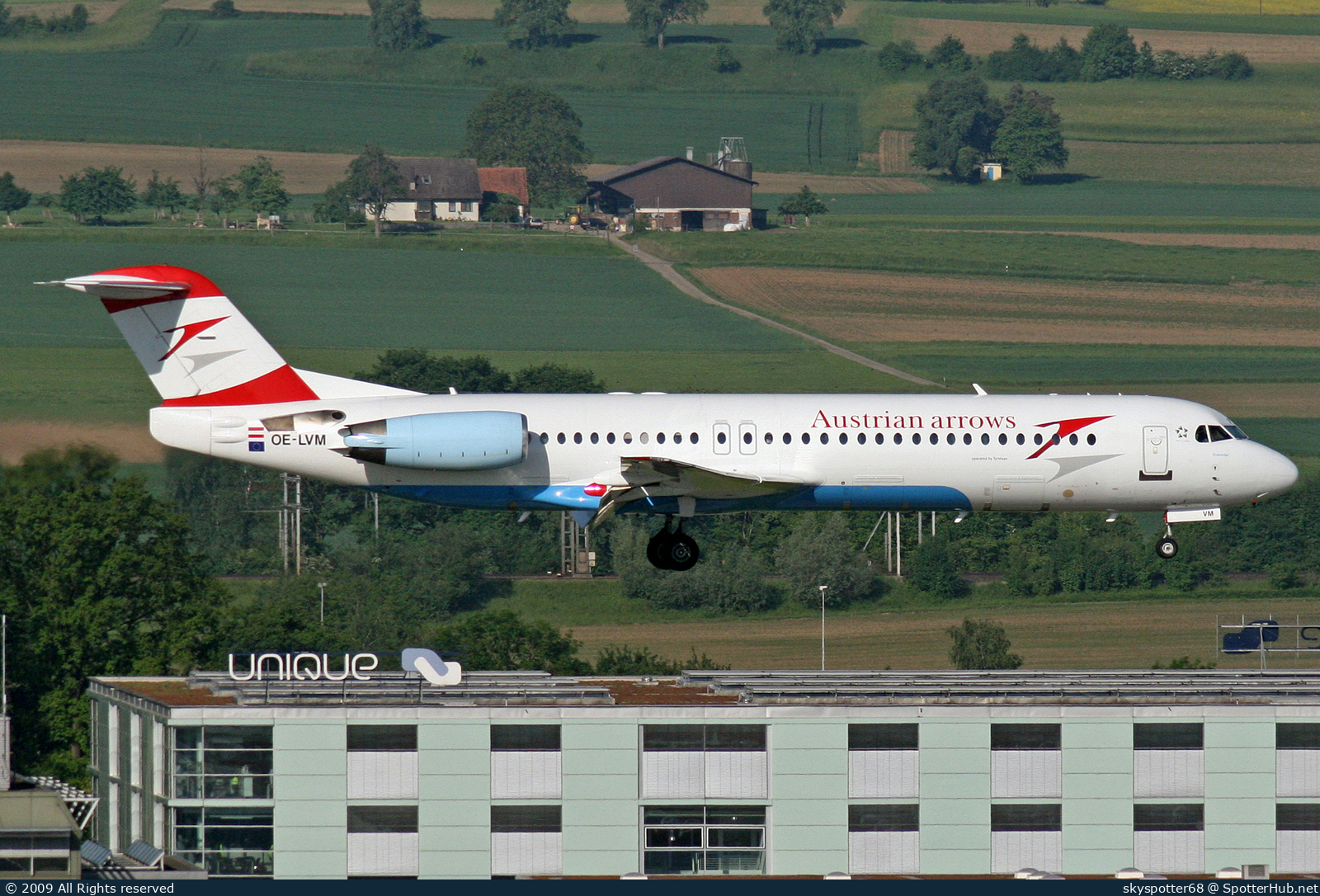 Photo of OE-LVM - Fokker 100 operated by Austrian Arrows (opb Tyrolean Airways)