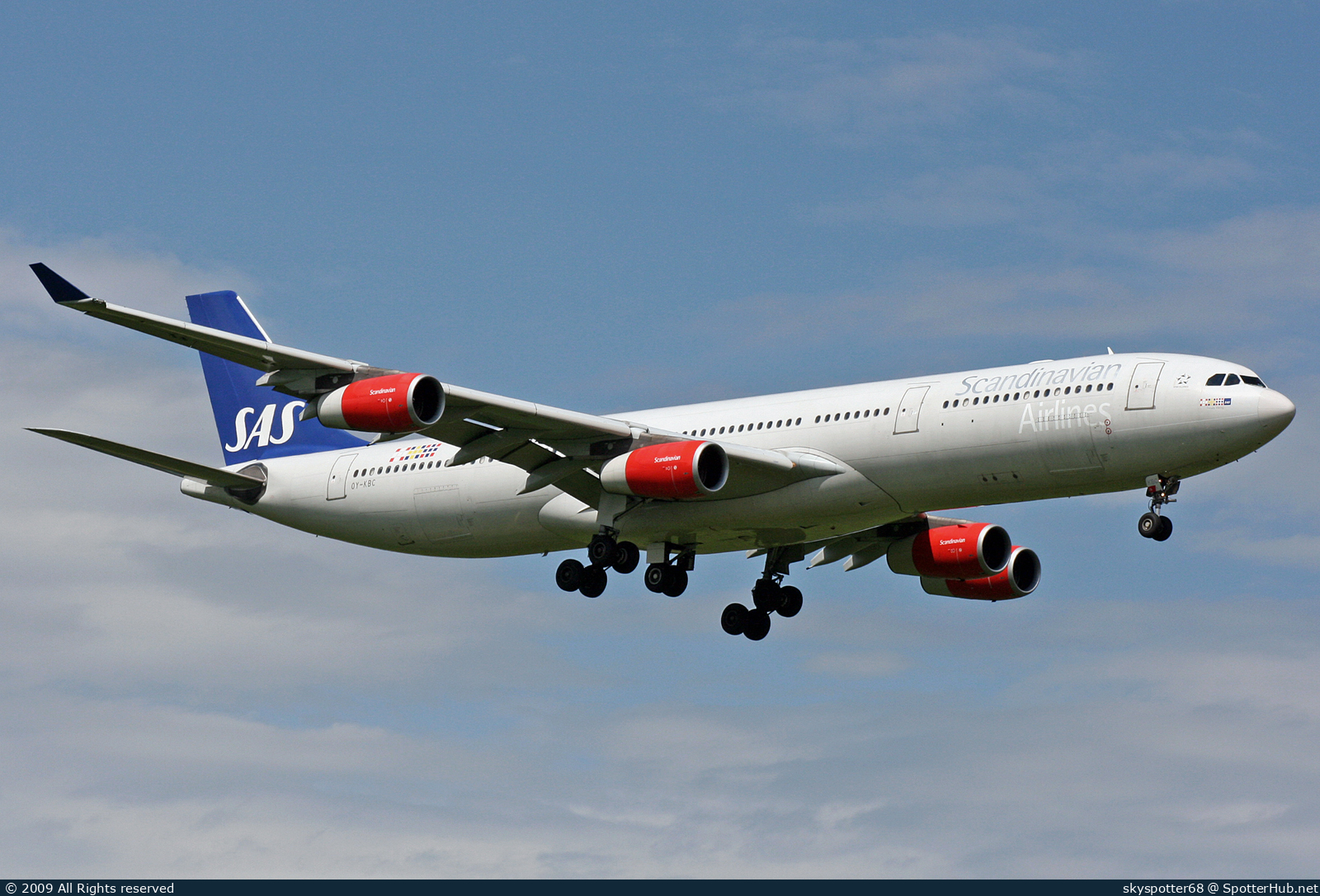 Photo of OY-KBC - Airbus A340-313 operated by SAS Scandinavian Airlines