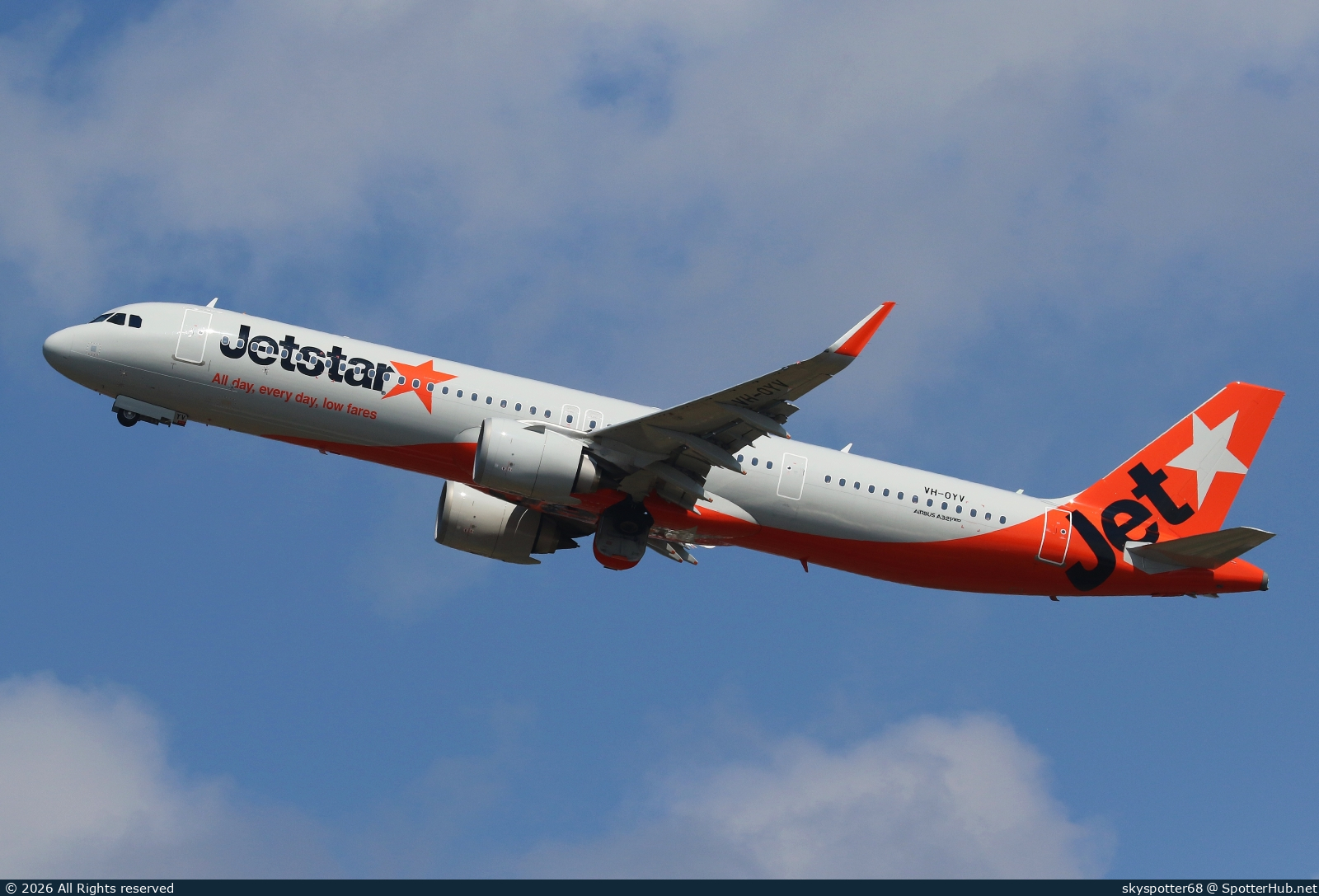 Photo of VH-OYV - Airbus A321-251NX operated by Jetstar Airways