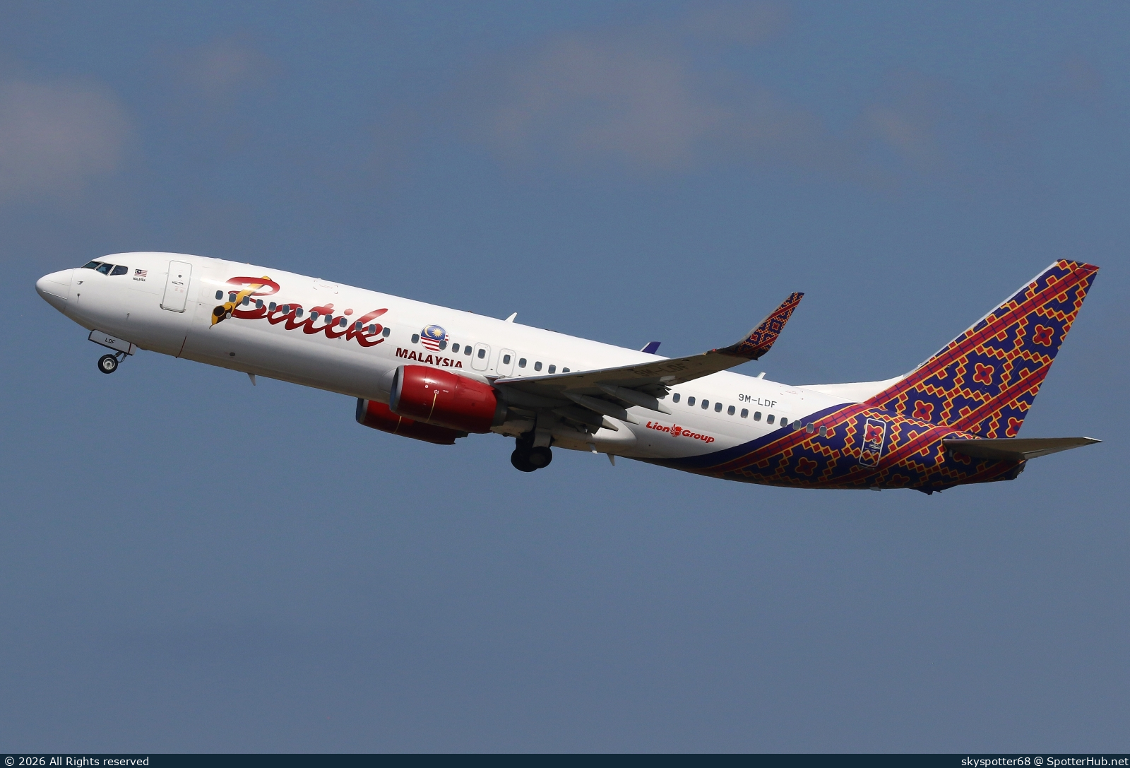 Photo of 9M-LDF - Boeing 737-8U3 operated by Batik Air Malaysia