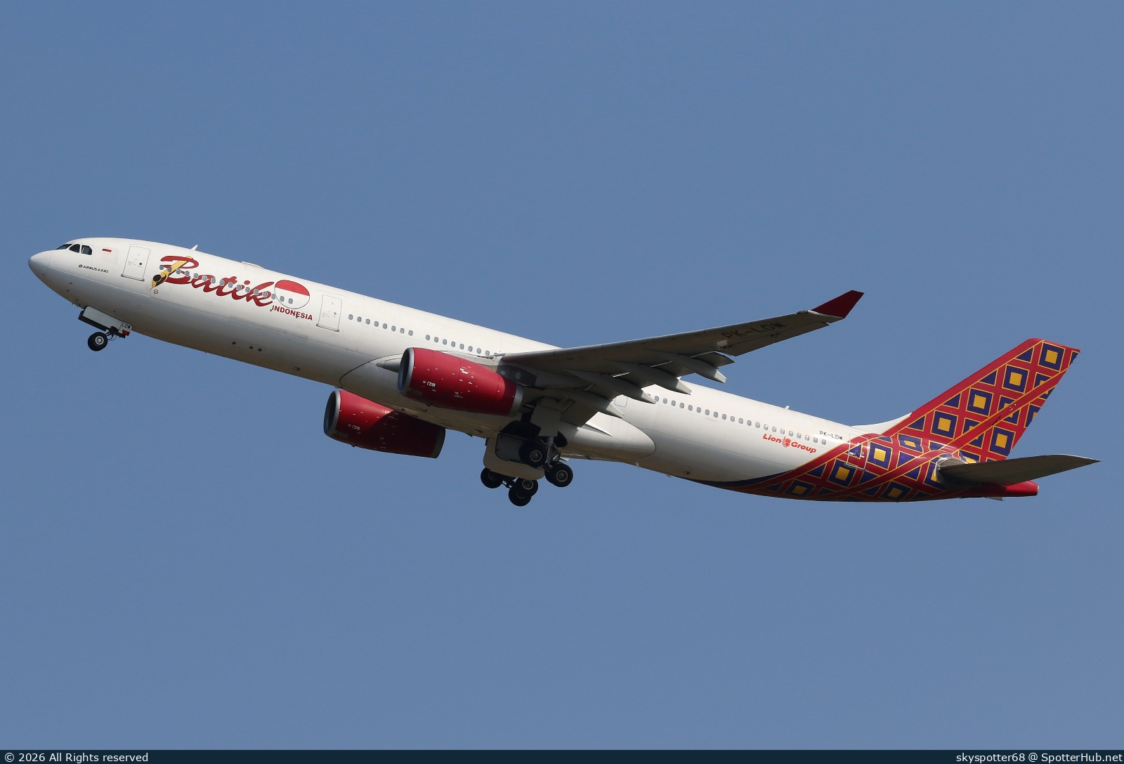 Photo of PK-LDW - Airbus A330-343 operated by Batik Air