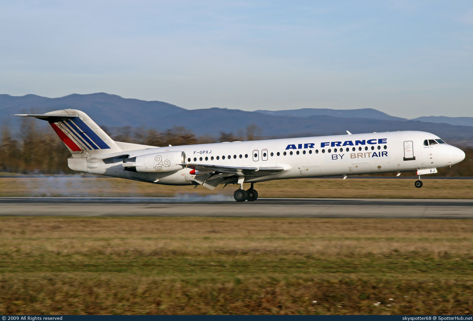 Photo of F-GPXJ - Fokker 100 operated by Air France (opb Brit Air)