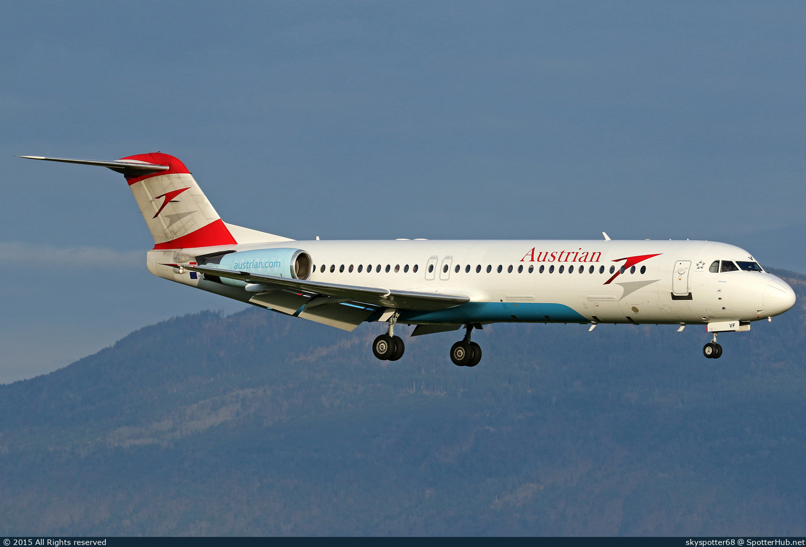 Photo of OE-LVF - Fokker 100 operated by Austrian Airlines