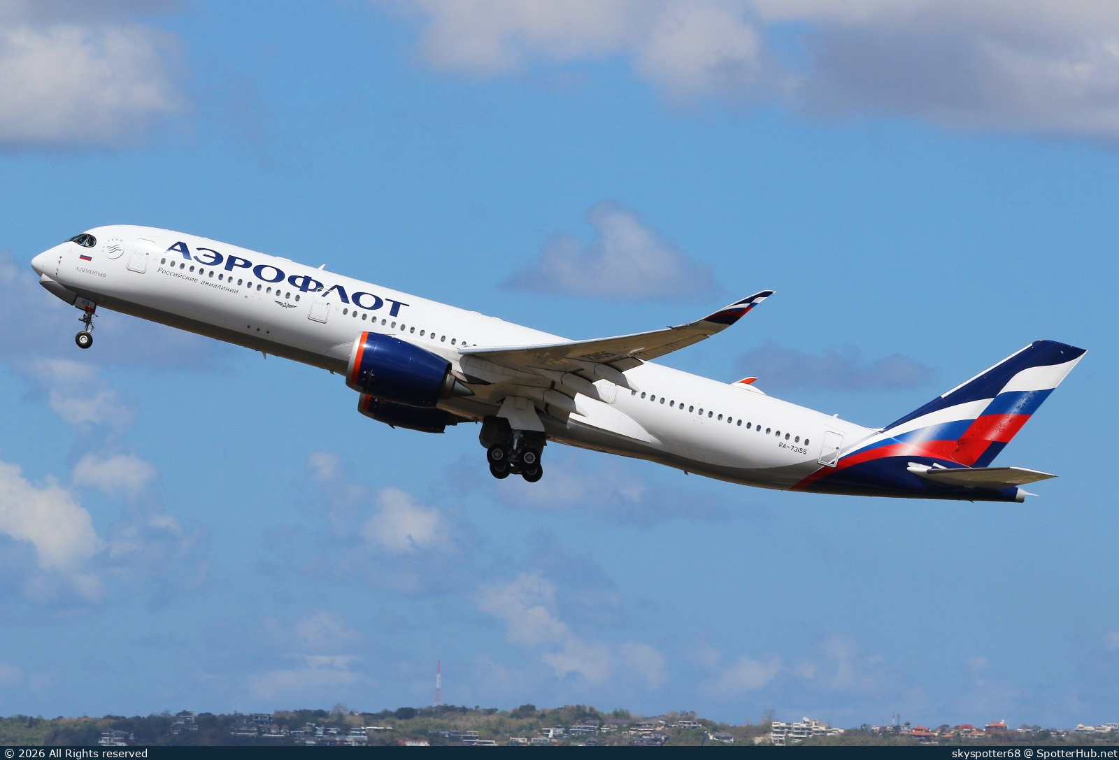Photo of RA-73155 - Airbus A350-941 operated by Aeroflot
