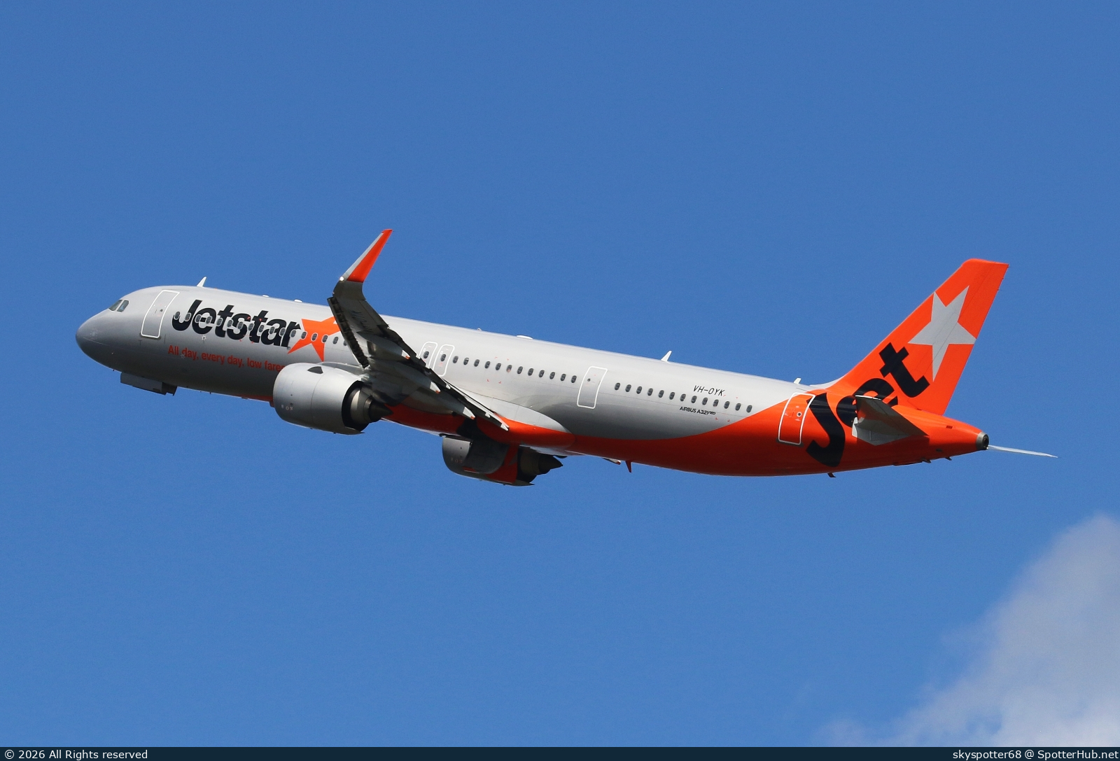 Photo of VH-OYK - Airbus A321-251NX operated by Jetstar Airways