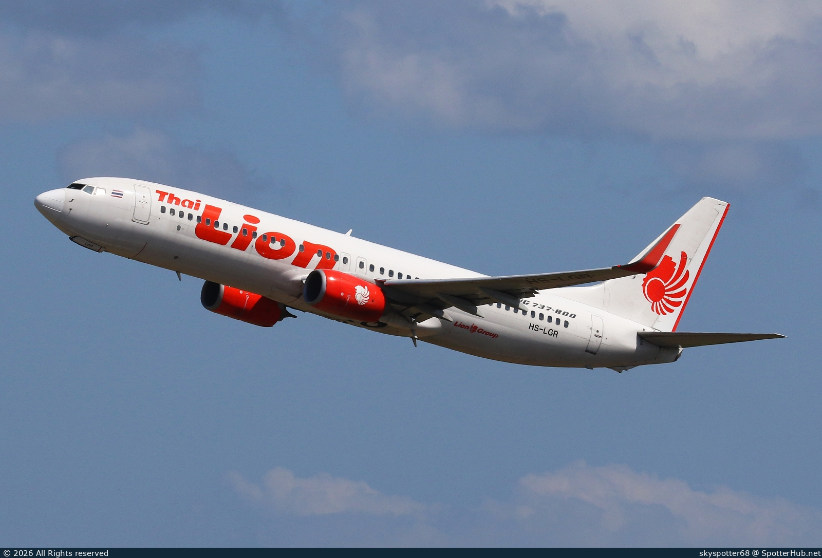 Photo of HS-LGR - Boeing 737-8GP operated by Thai Lion Air