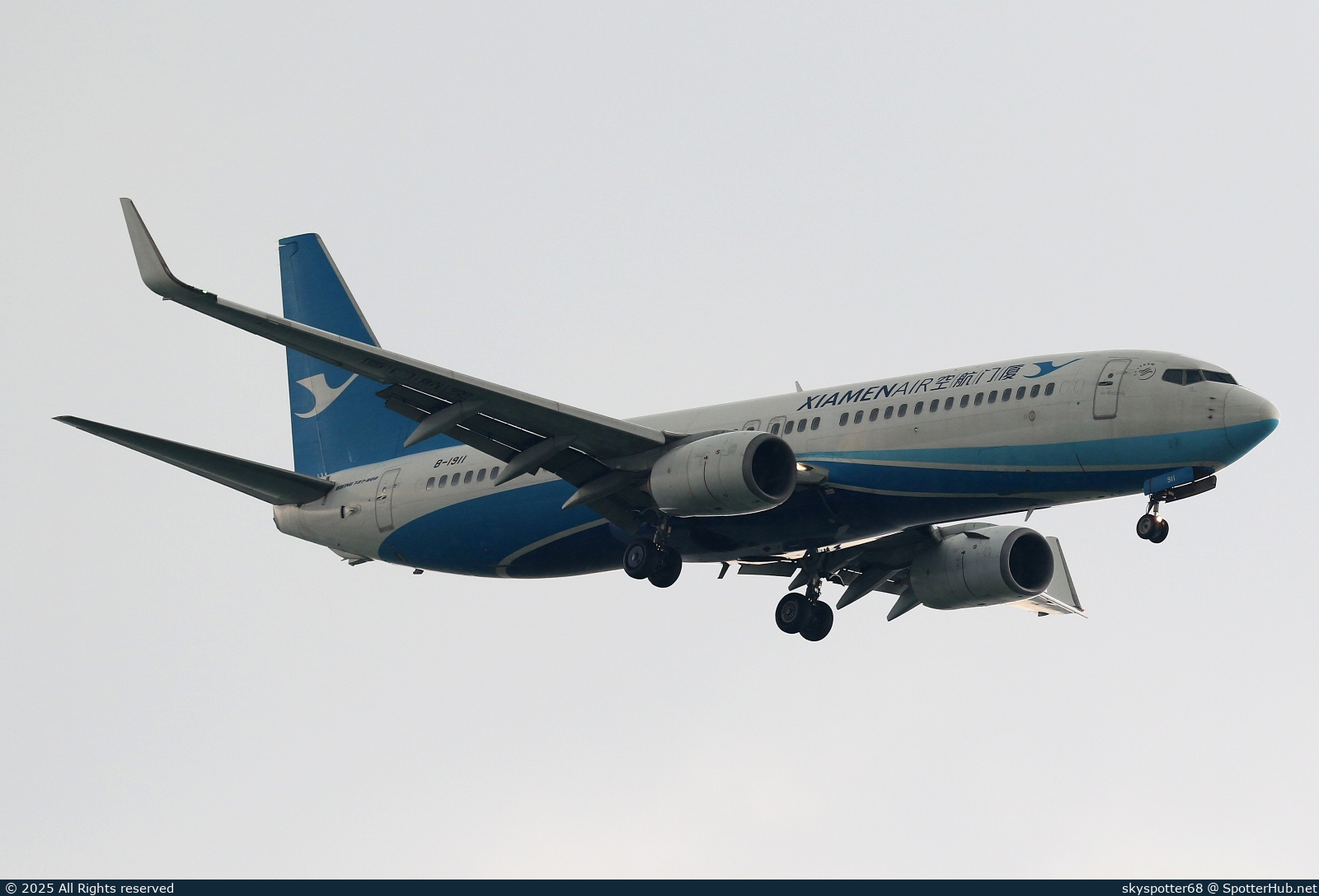 Photo of B-1911 - Boeing 737-85C operated by Xiamen Airlines