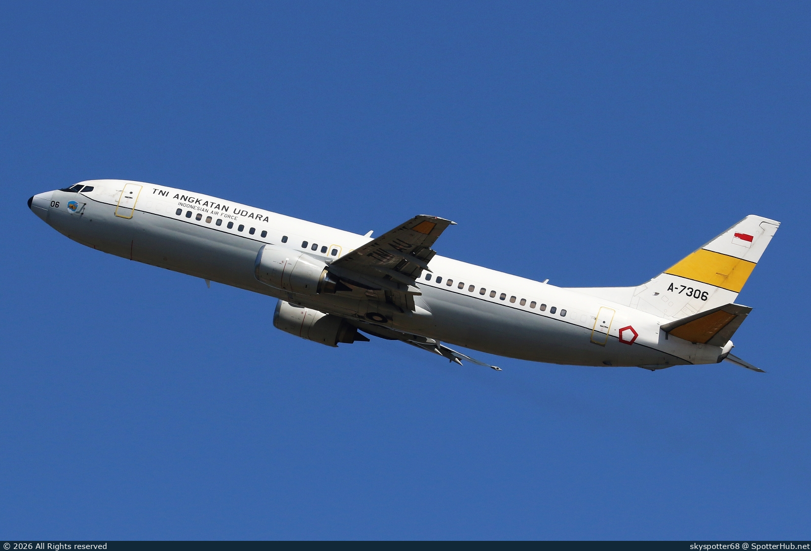 Photo of A-7306 - Boeing 737-4U3 operated by Indonesian Air Force