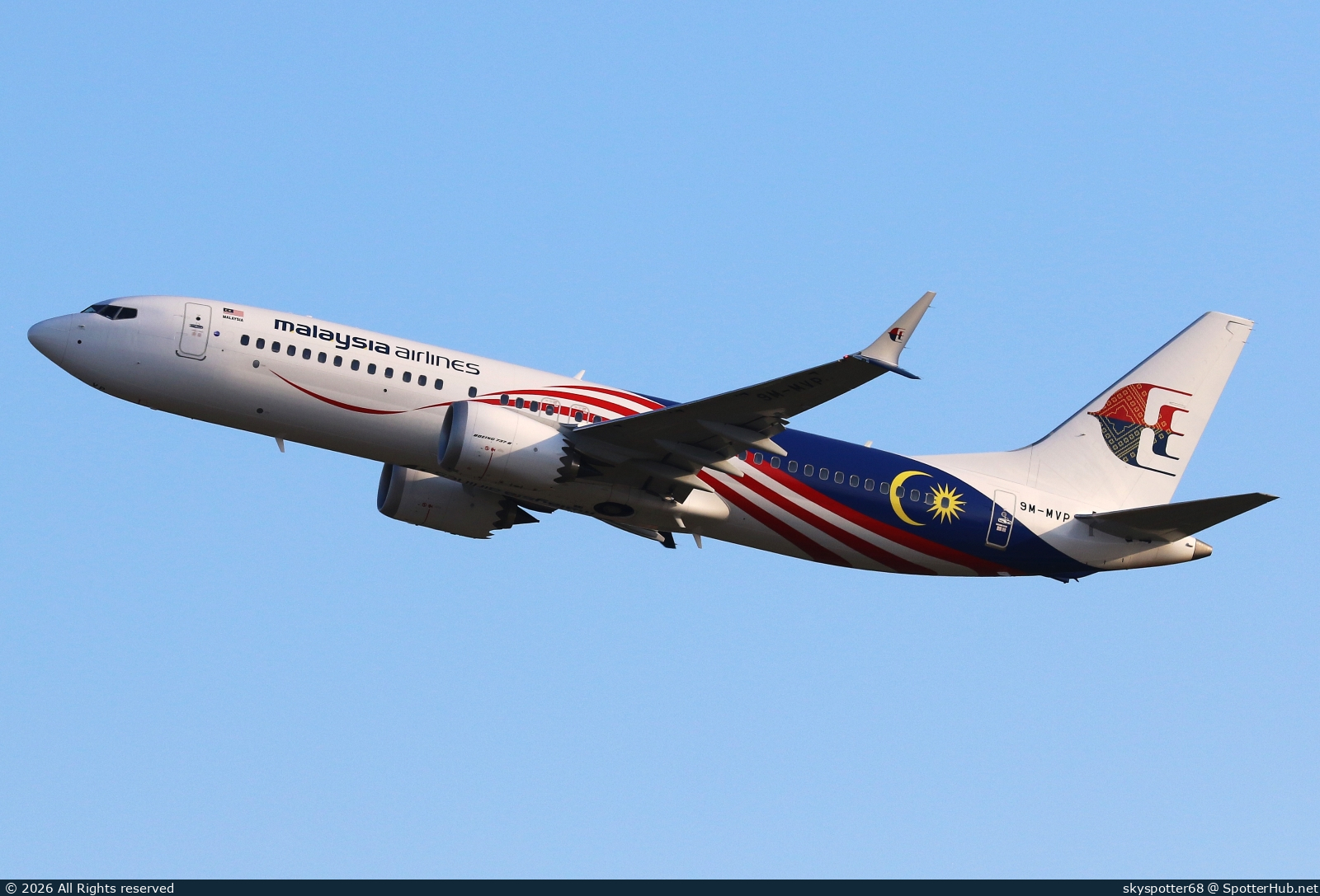 Photo of 9M-MVP - Boeing 737 MAX 8 operated by Malaysia Airlines