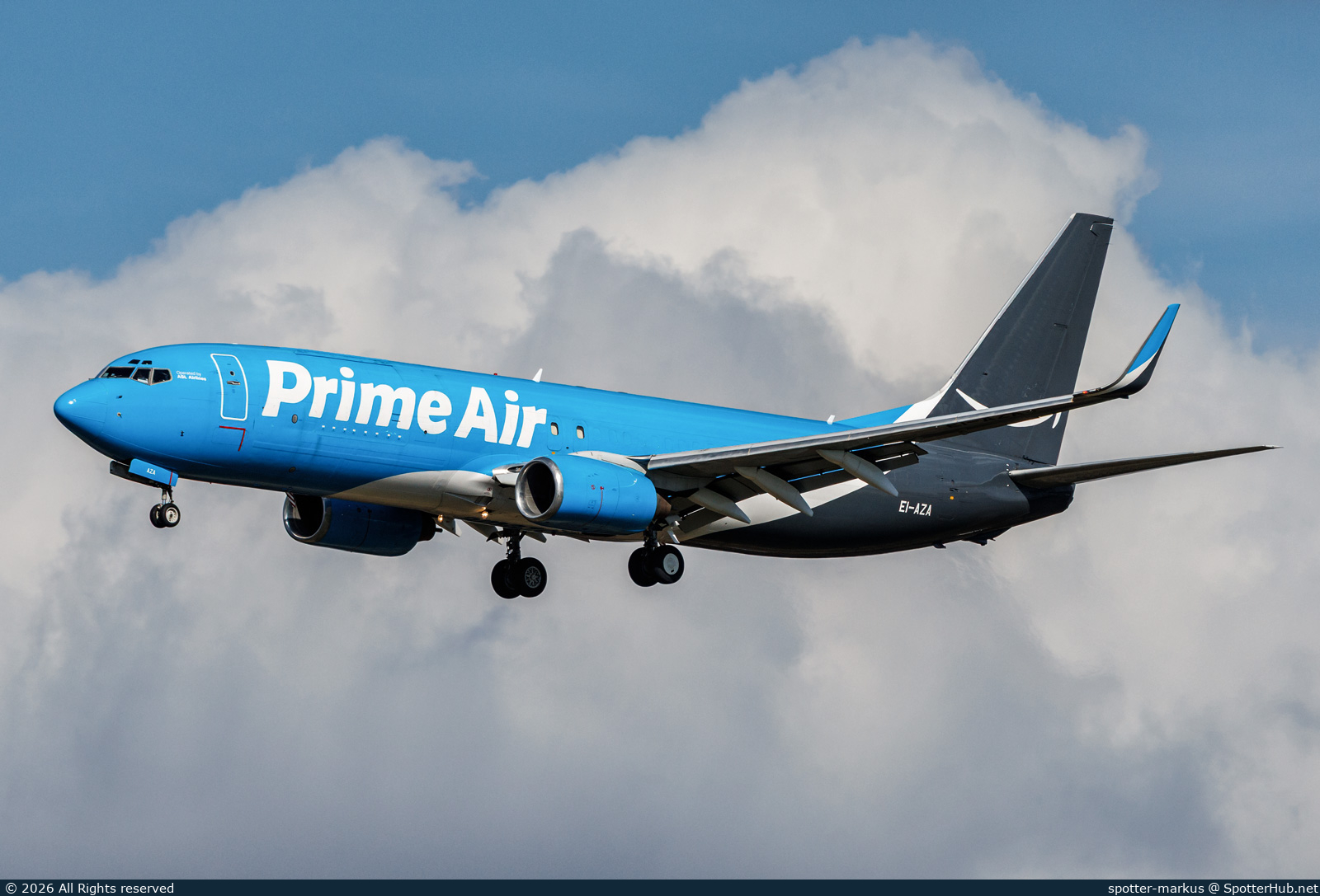 Photo of EI-AZA - Boeing 737-86N(SF) operated by Amazon Prime Air (opb ASL Airlines Ireland)