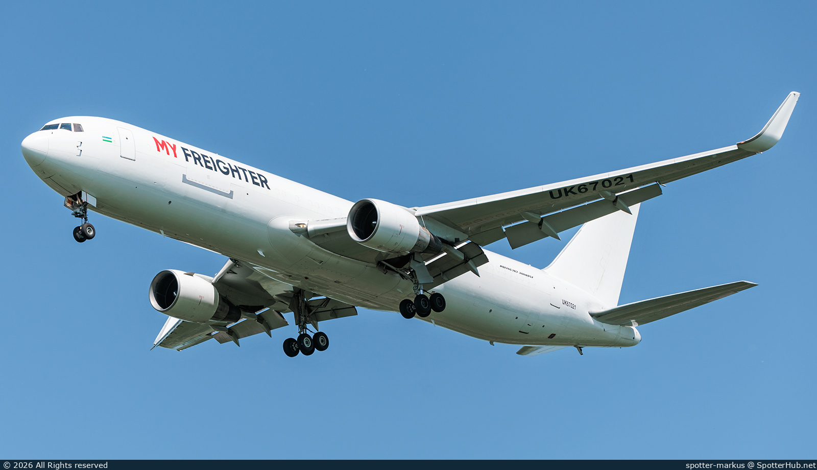 Photo of UK67021 - Boeing 767-330(ER)(BDSF) operated by My Freighter