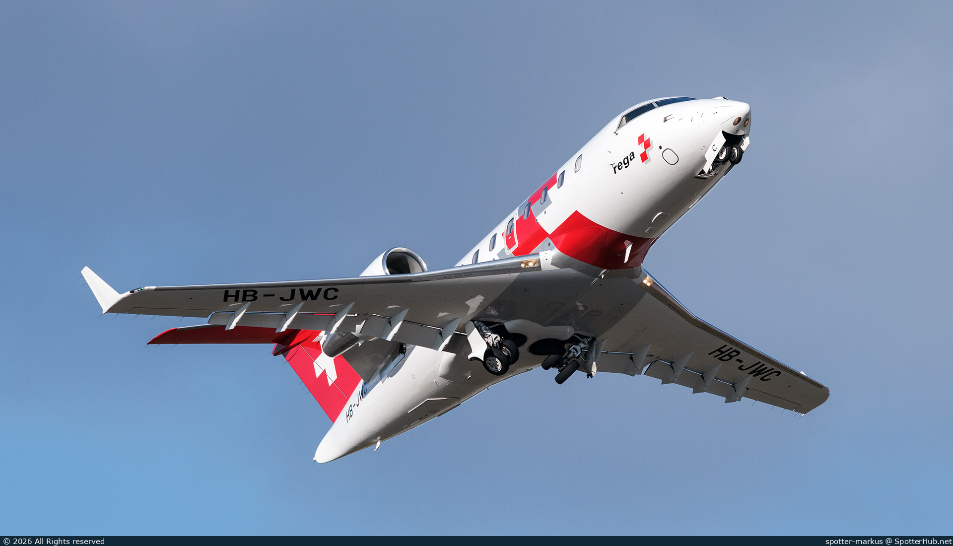 Photo of HB-JWC - Bombardier Challenger 650 operated by Rega Swiss Air-Rescue