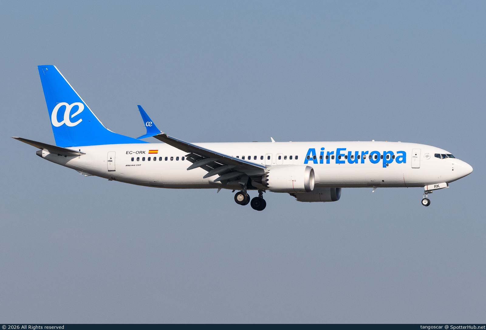 Photo of EC-ORK - Boeing 737 MAX 8 operated by Air Europa