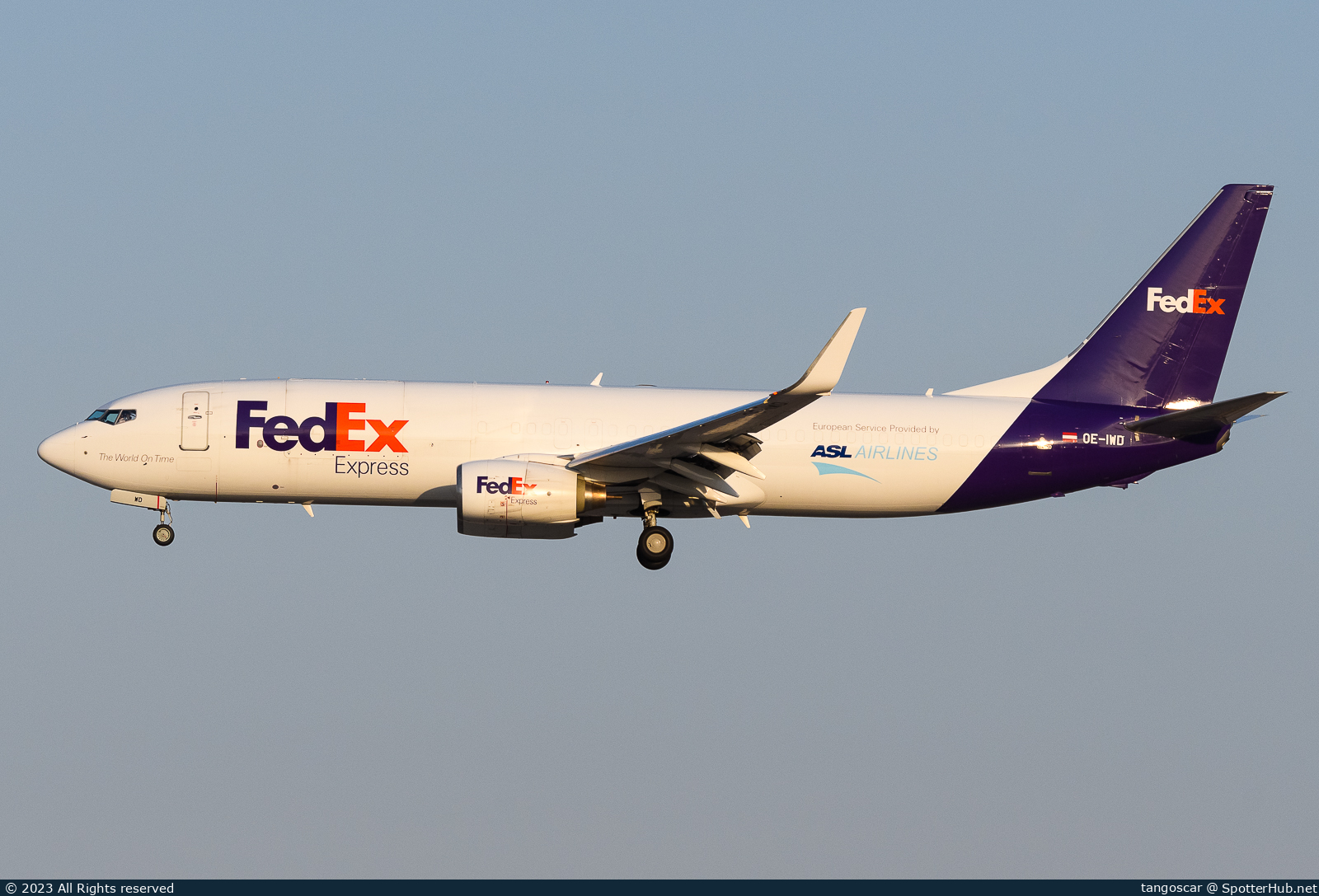 Photo of OE-IWD - Boeing 737-8AS(BCF) operated by FedEx (opb ASL Airlines Belgium)