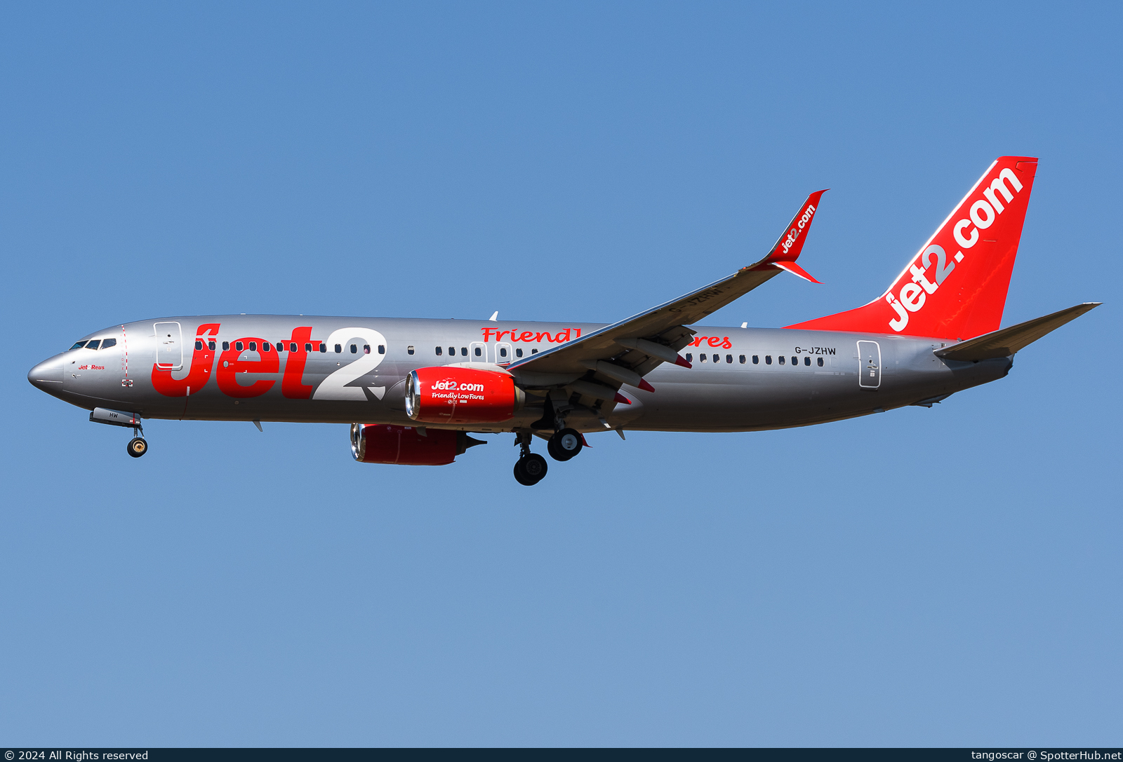 Photo of G-JZHW - Boeing 737-8MG operated by Jet2