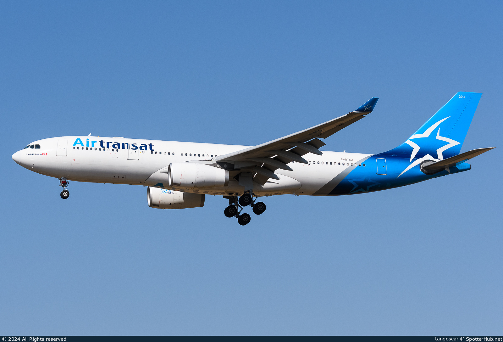 Photo of C-GTSJ - Airbus A330-243 operated by Air Transat