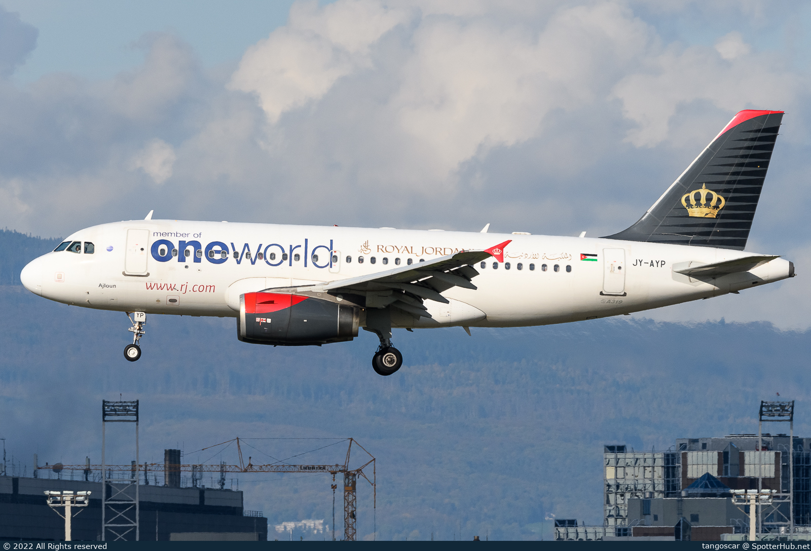 Photo of JY-AYP - Airbus A319-132 operated by Royal Jordanian Airlines