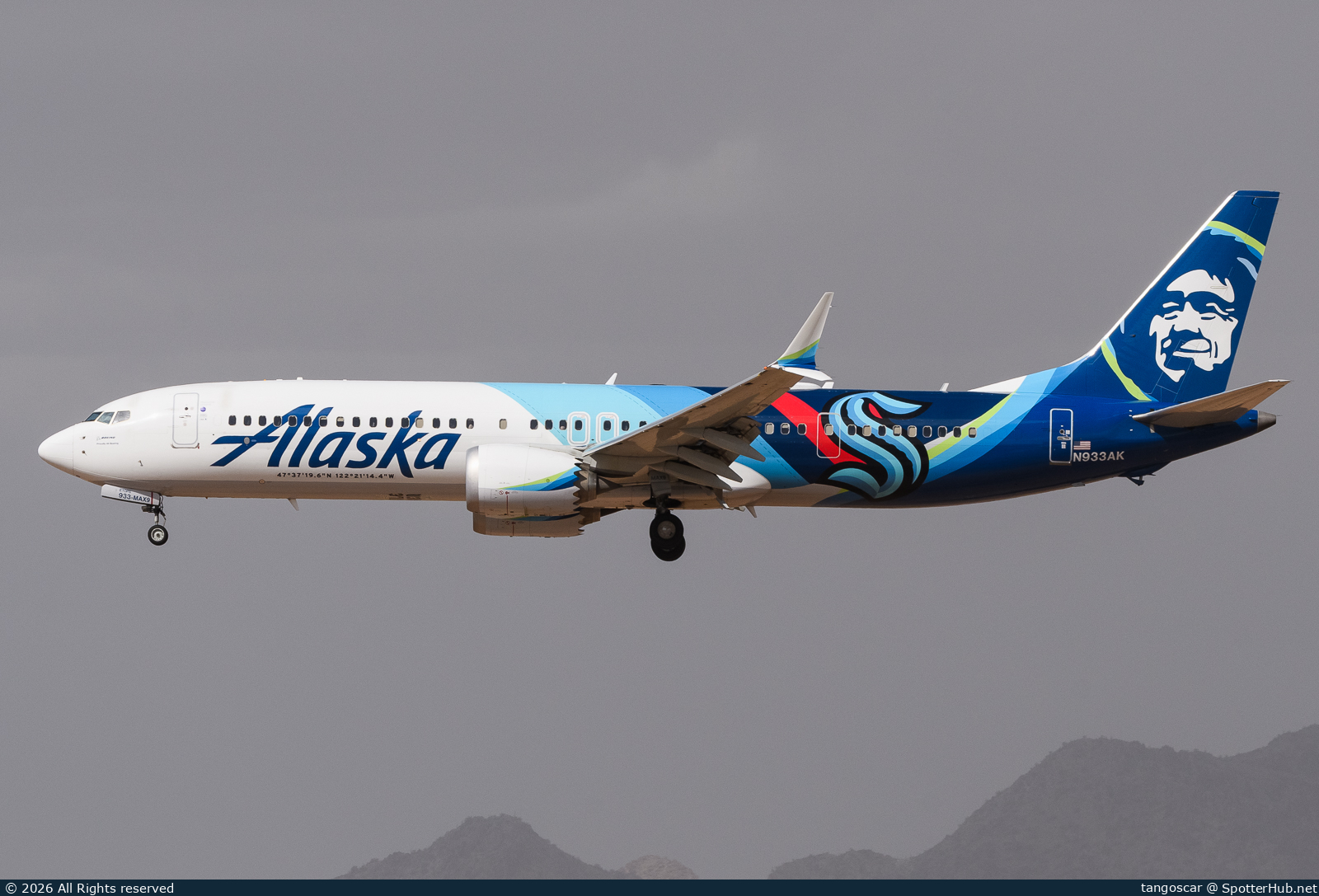 Photo of N933AK - Boeing 737 MAX 9 operated by Alaska Airlines