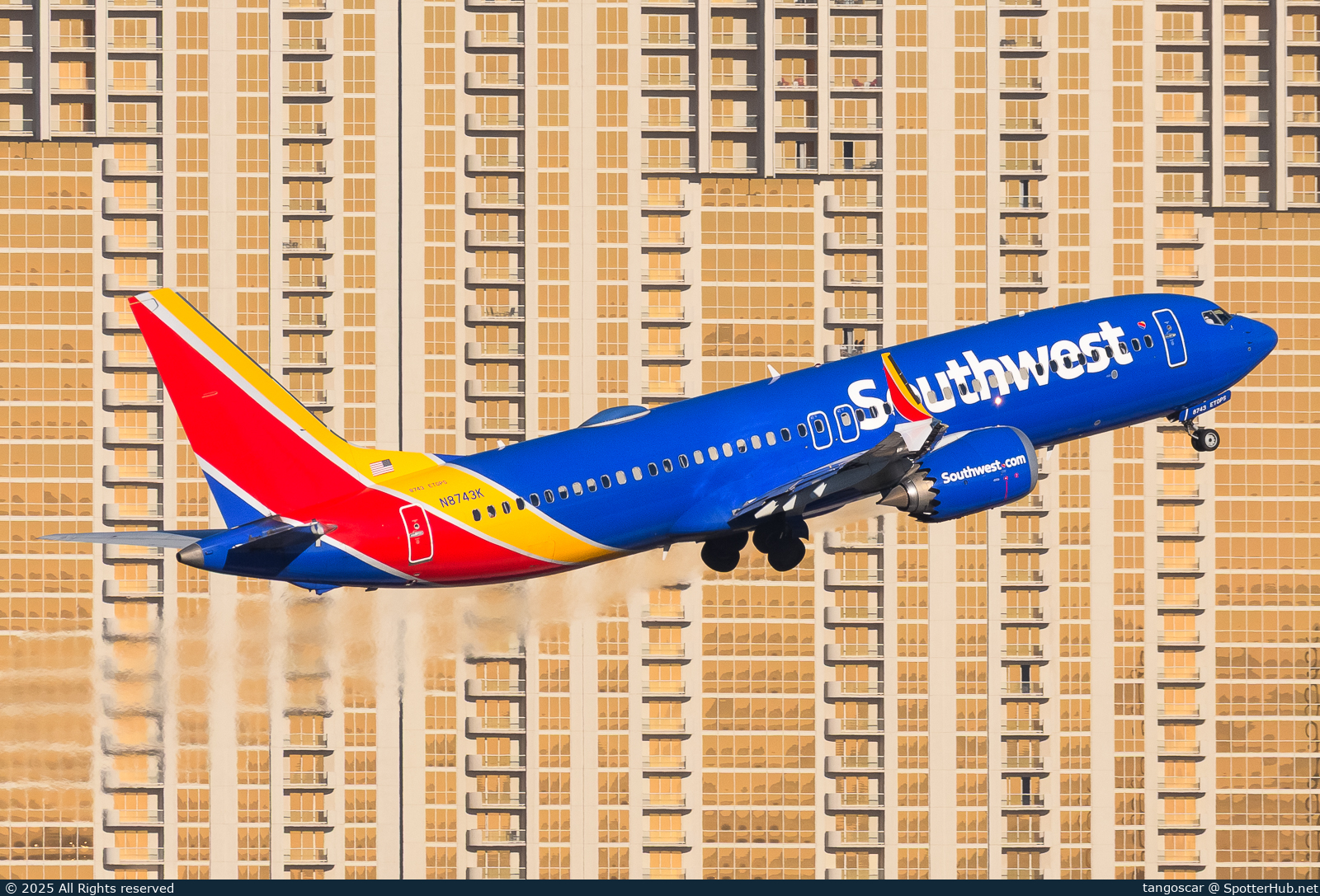 Photo of N8743K - Boeing 737 MAX 8 operated by Southwest Airlines