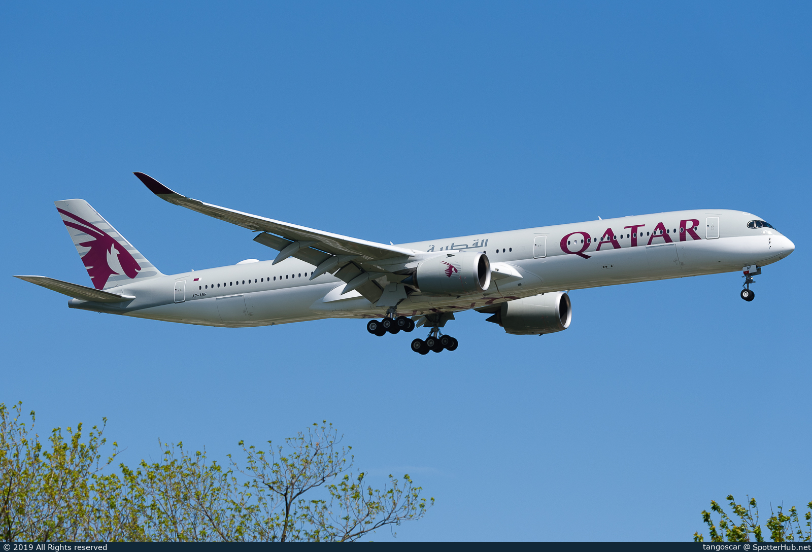 Photo of A7-ANF - Airbus A350-1041 operated by Qatar Airways
