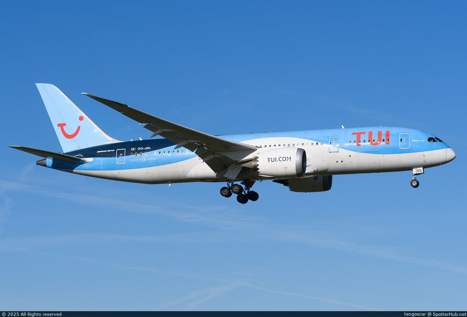 Photo of OO-JDL - Boeing 787-8 Dreamliner operated by TUI Airlines Belgium