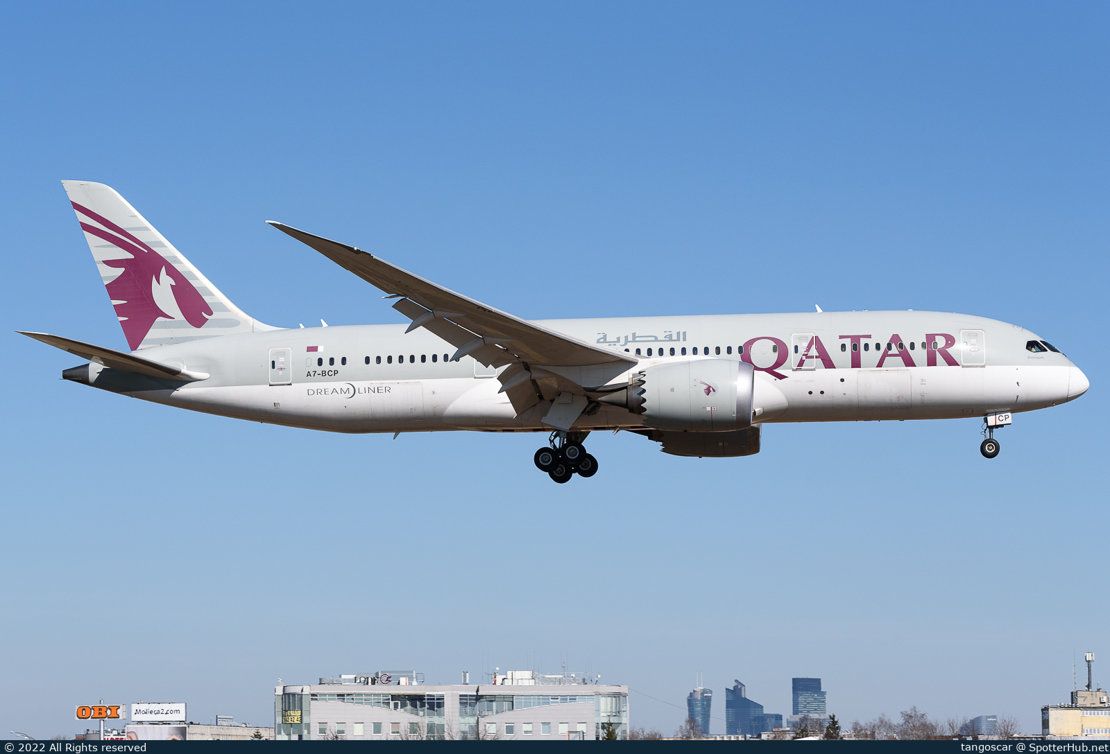 Photo of A7-BCP - Boeing 787-8 Dreamliner operated by Qatar Airways