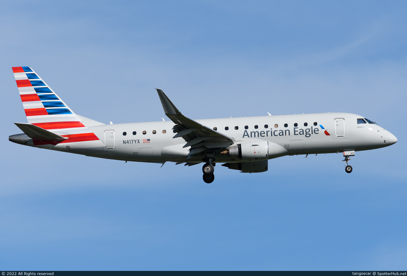 Photo of N417YX - Embraer ERJ-175LR operated by American Eagle (opb Republic Airways)