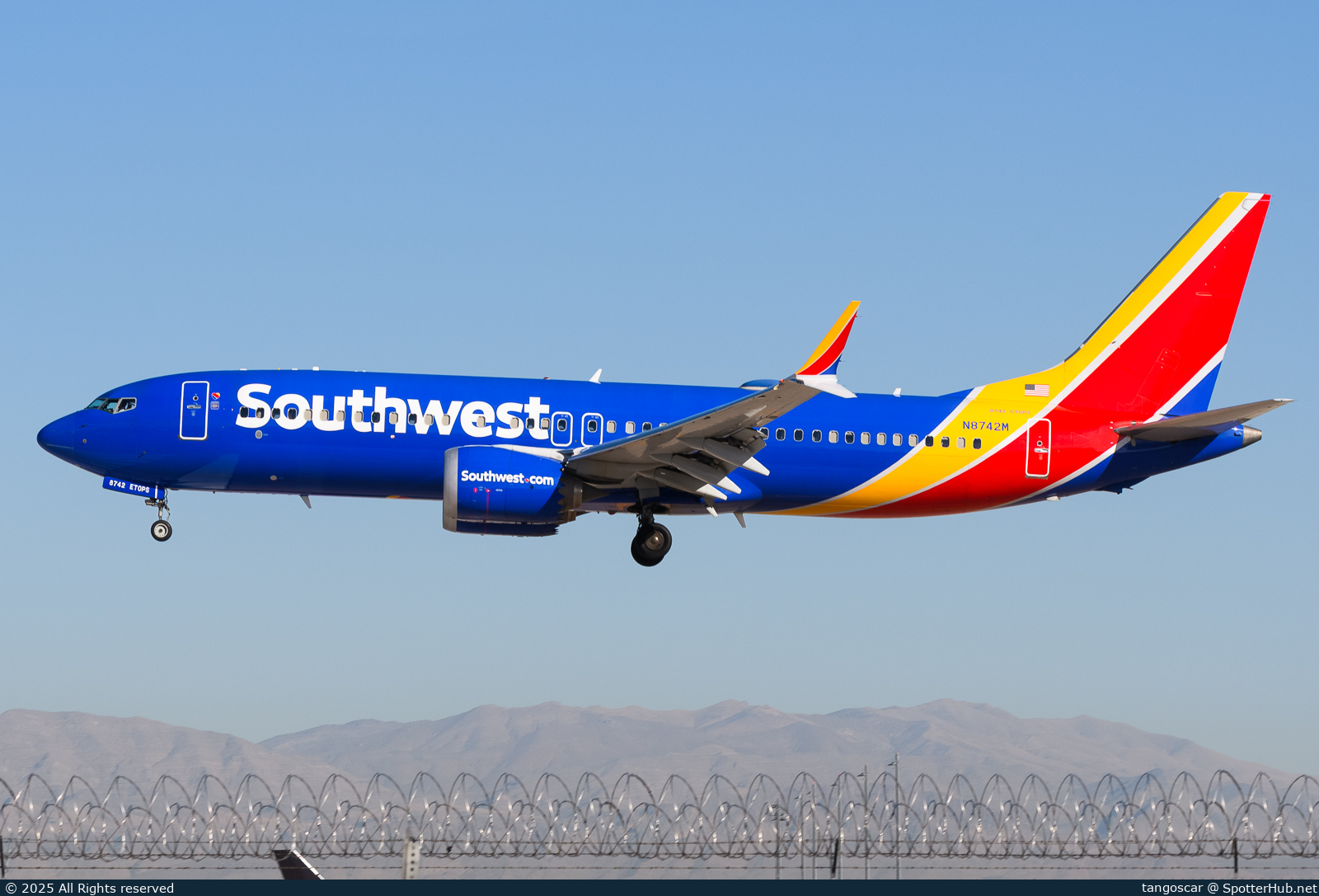 Photo of N8742M - Boeing 737 MAX 8 operated by Southwest Airlines